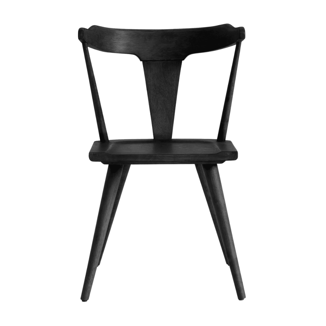 black wood dining chair