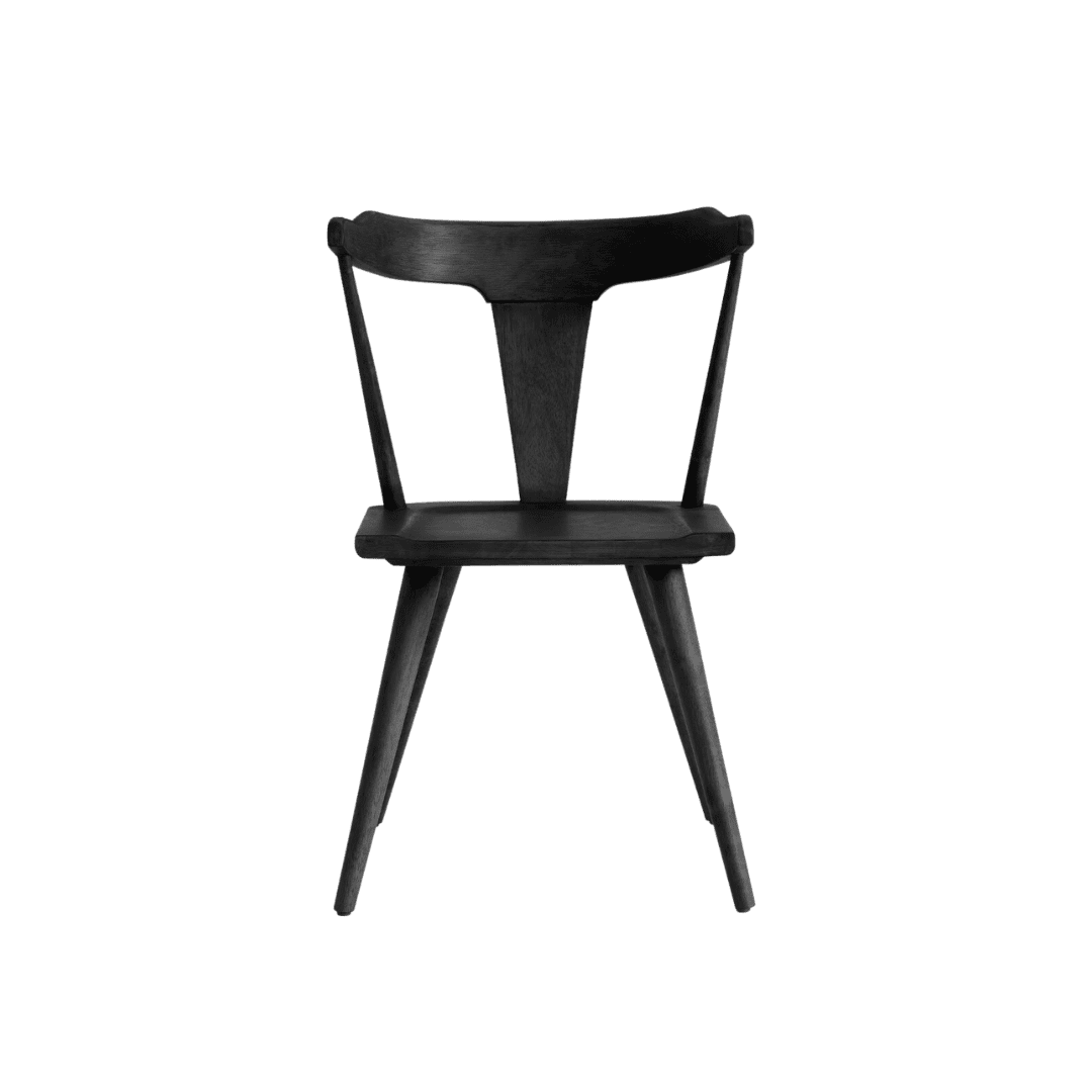 black wood dining chair