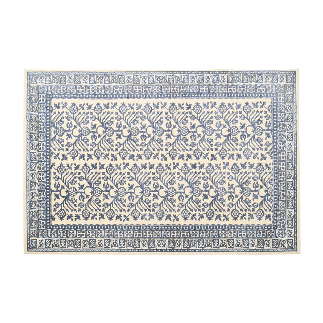 Vintage blue pomegranate rug