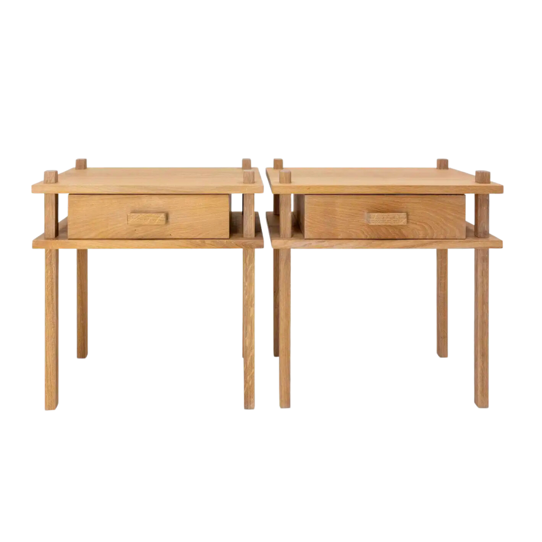 French Pair of Nightstands
