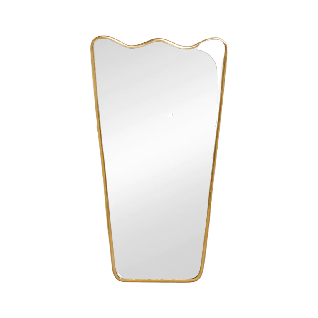 Scalloped Wave Gold Mirror