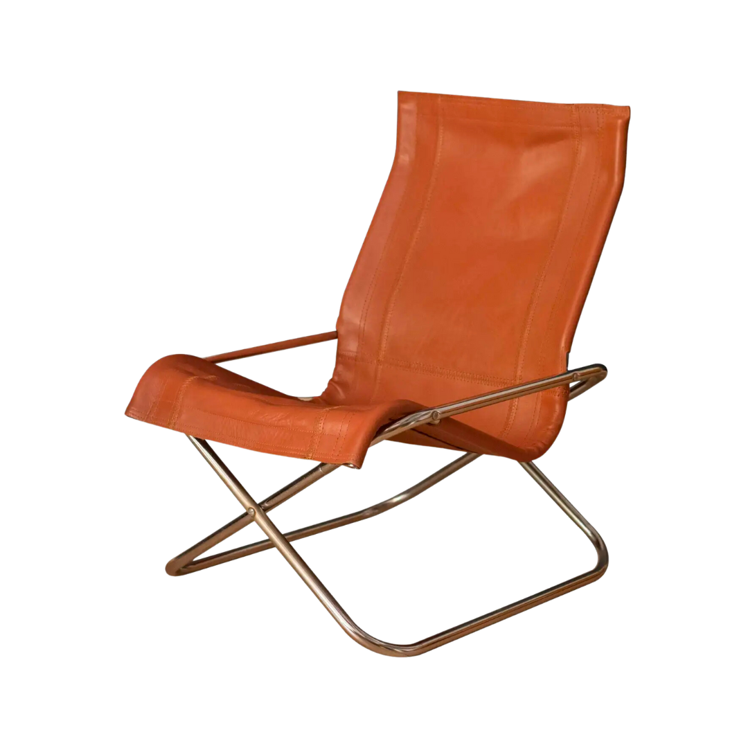 Vintage Takeshi Nii Leather Sling Chair