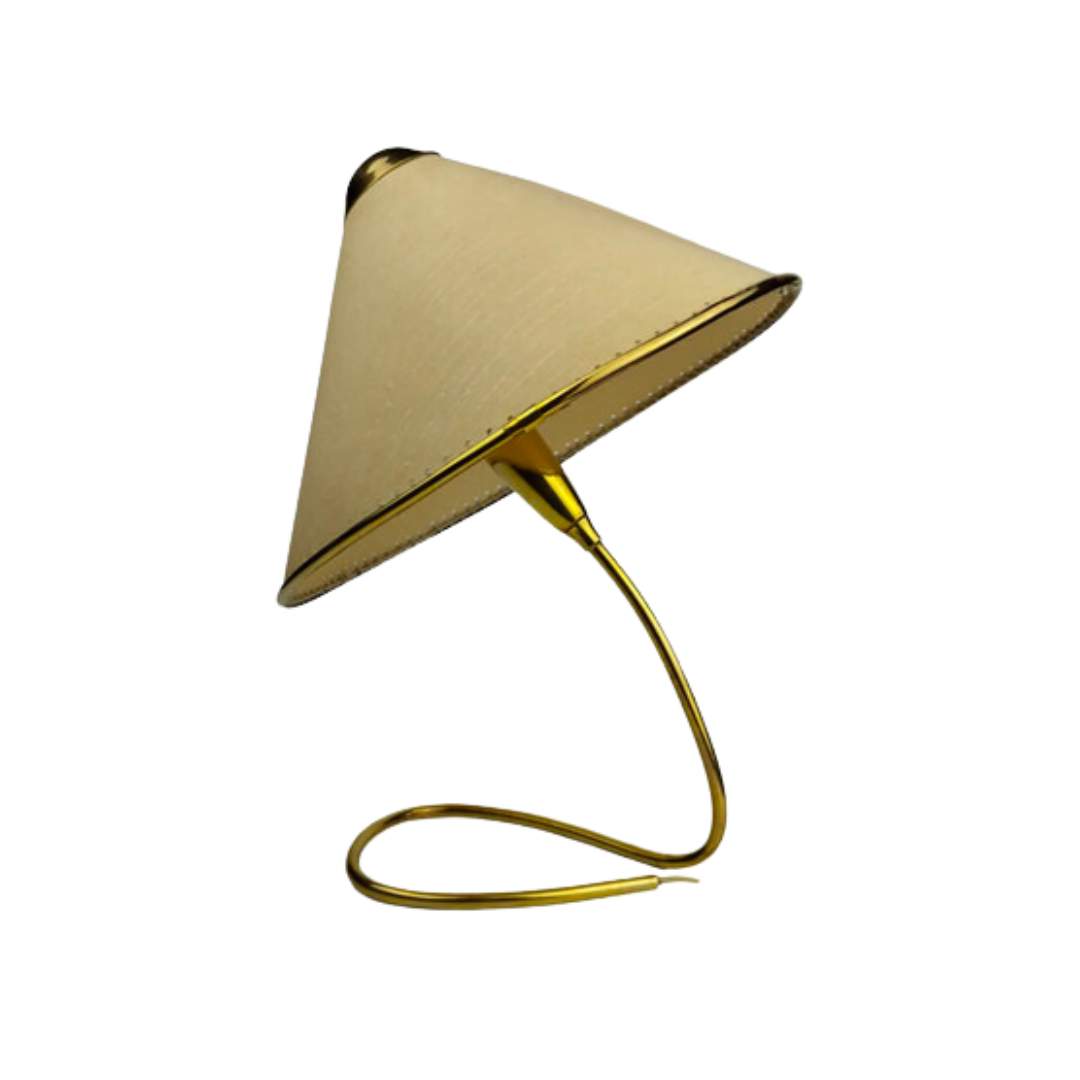 Vintage Swedish Swoop Brass Lamp