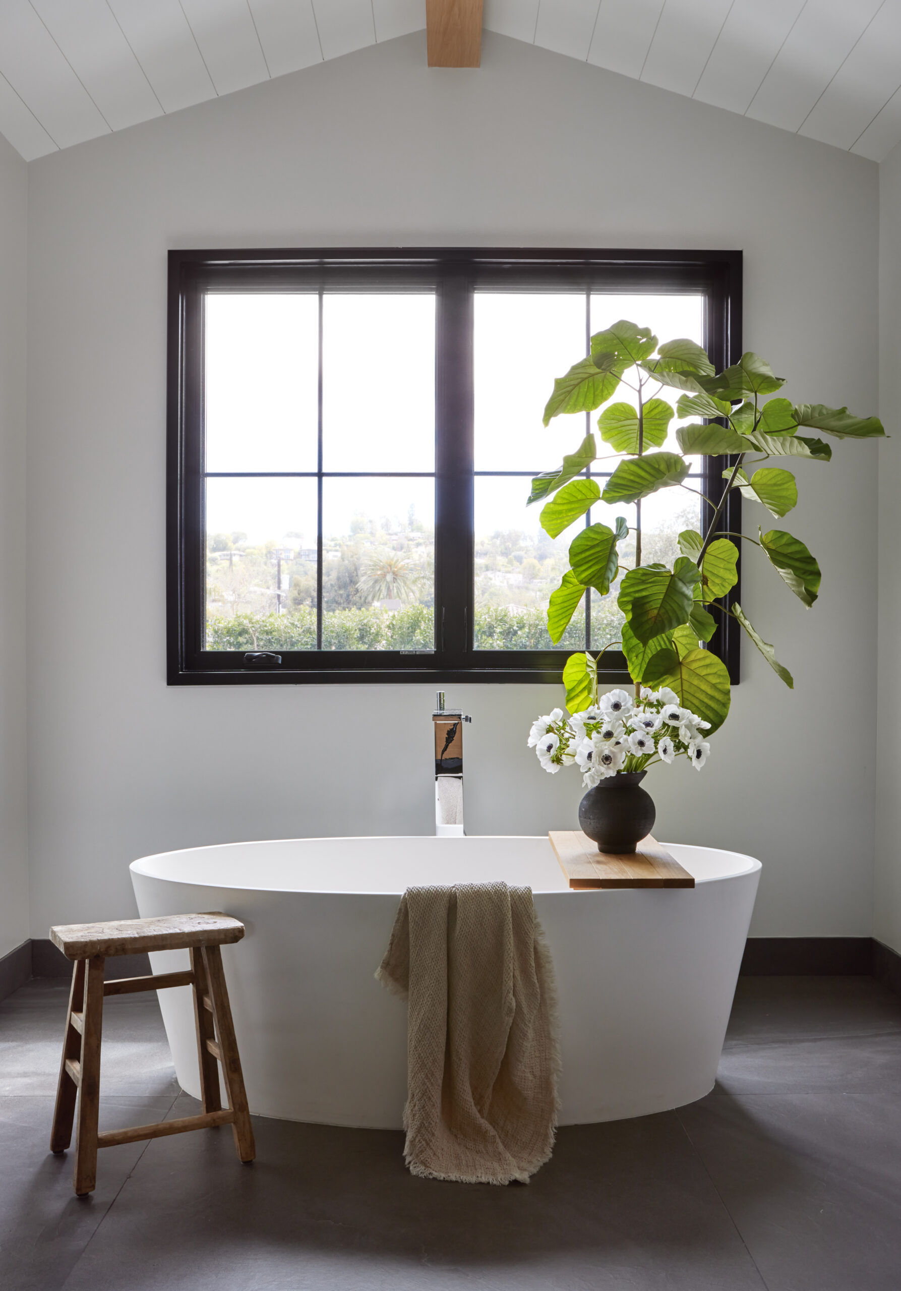 Bathtub with Window Overlook