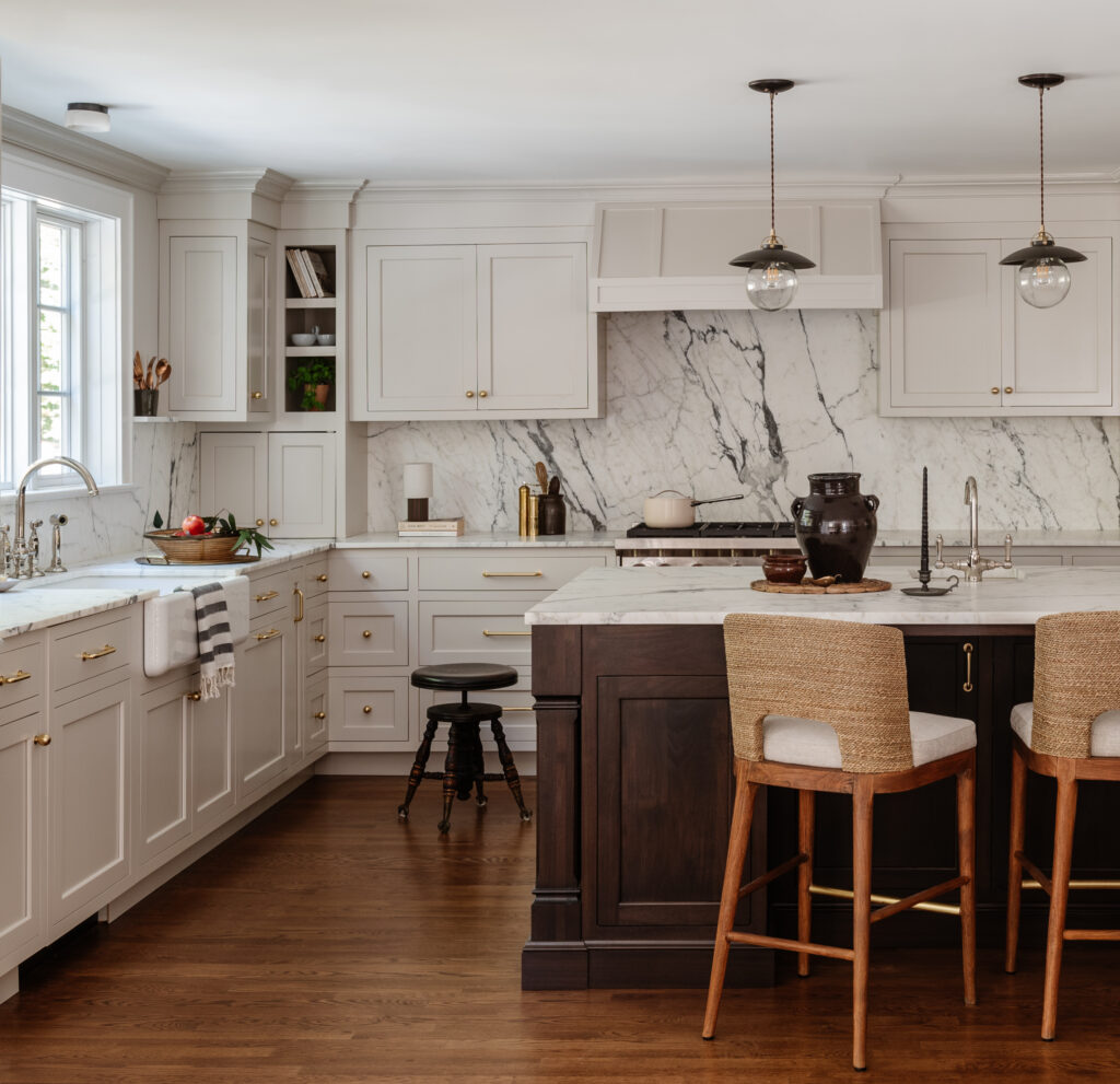 Full Countertop with Wicker Chairs