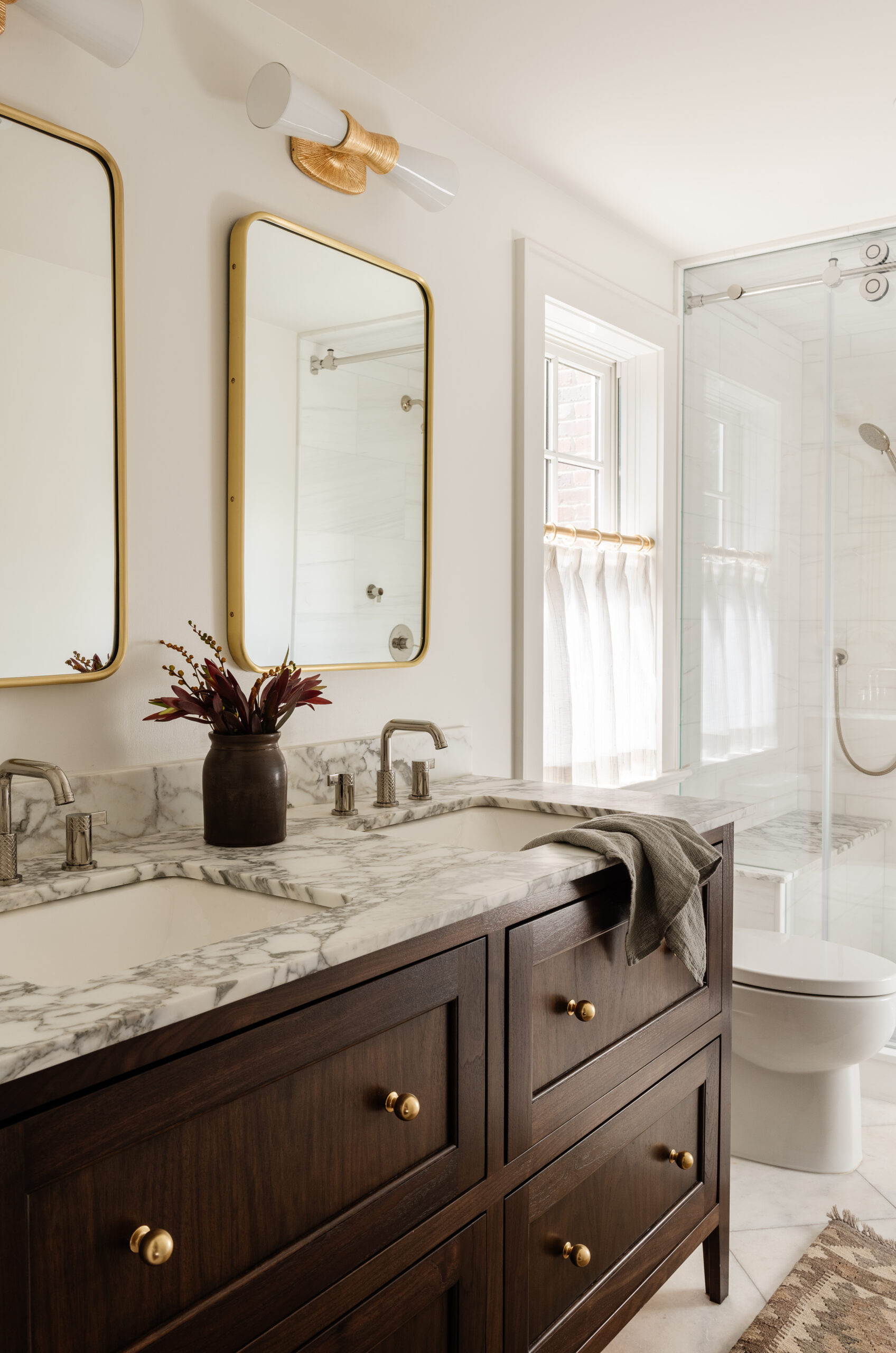 Marble Counter Primary Bathroom