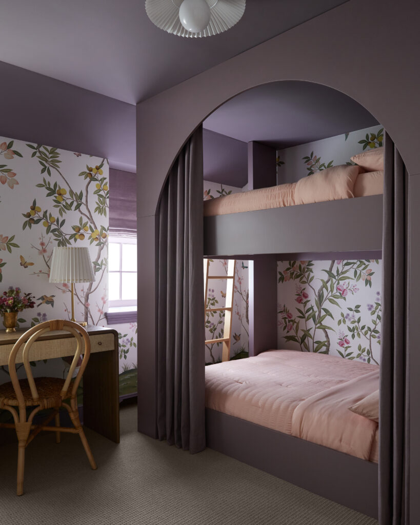 Wallpapered Bunk Room