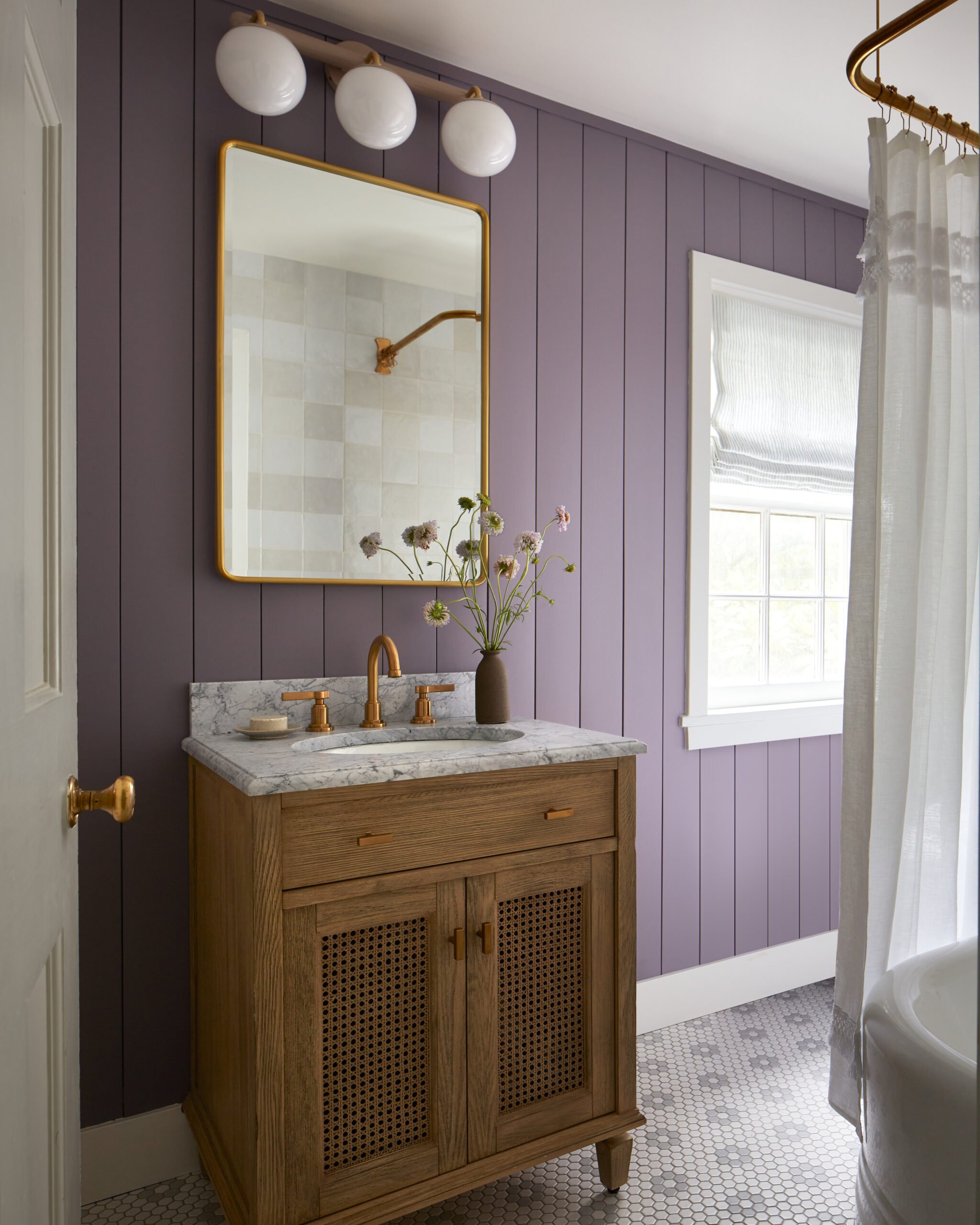 Purple Siding Bathroom