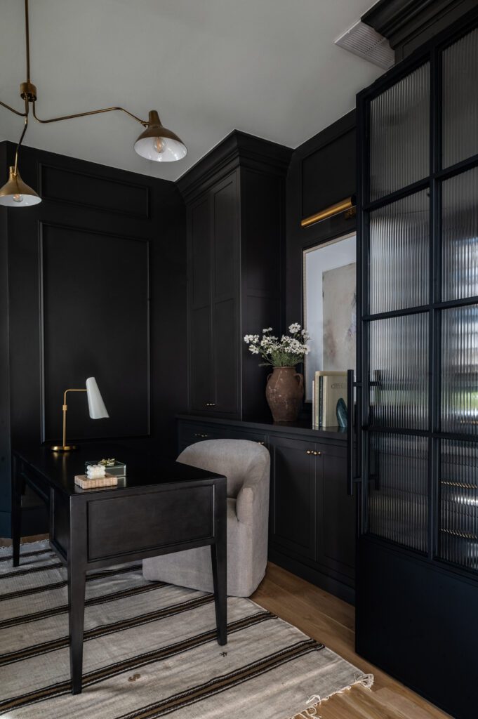Side Office with Black Statement