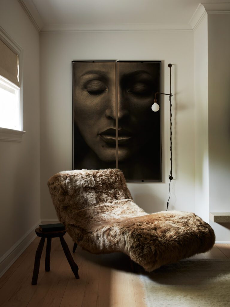 Lounging Reading Area with Art Piece