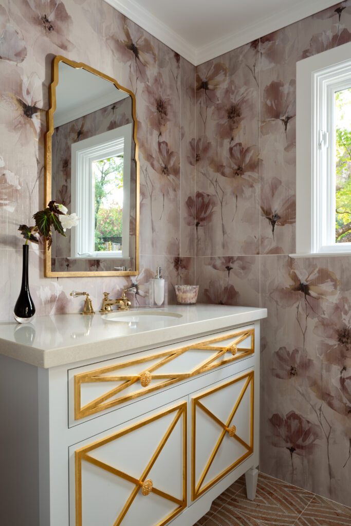Gold Accent Powder Room
