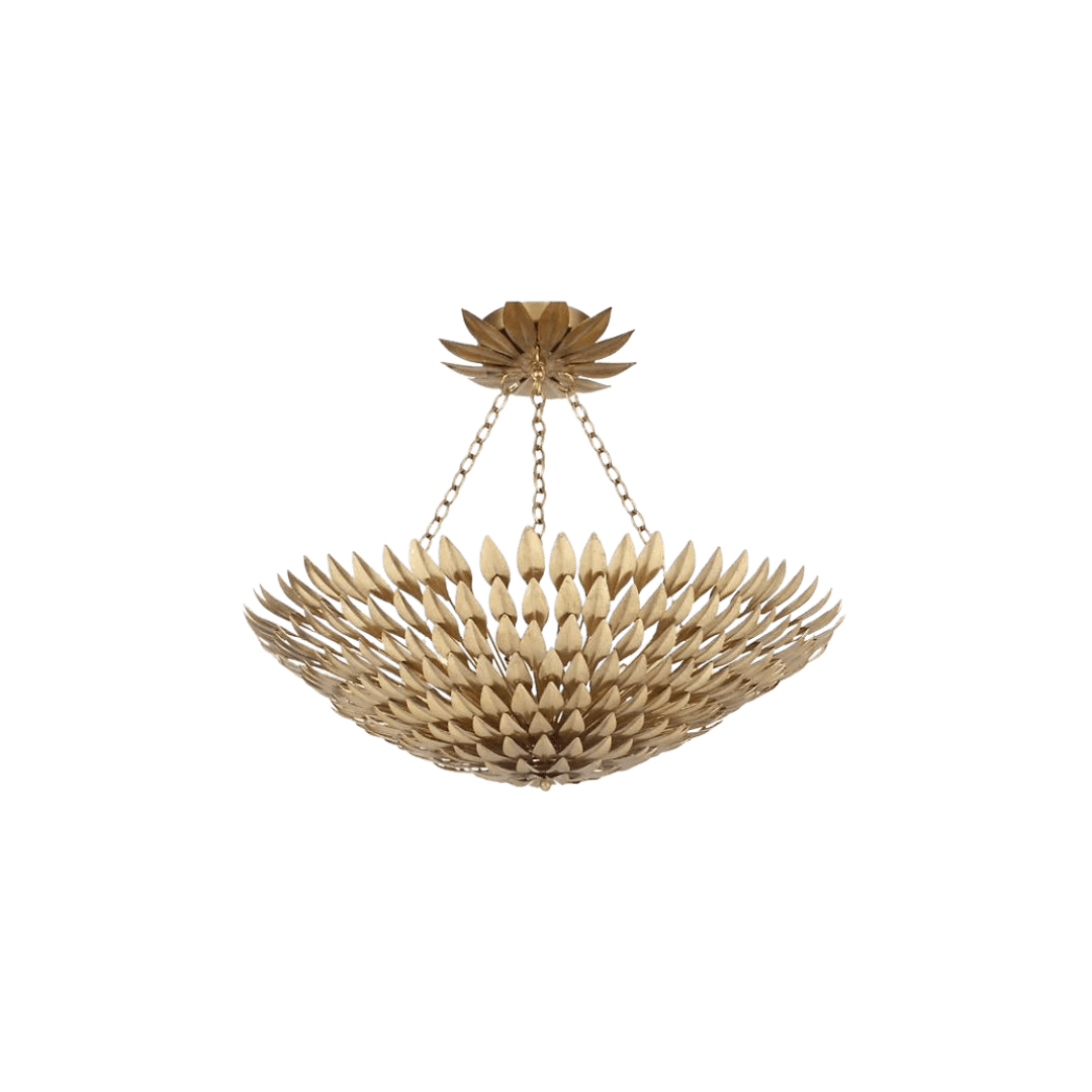 Feathered Gold Chandelier