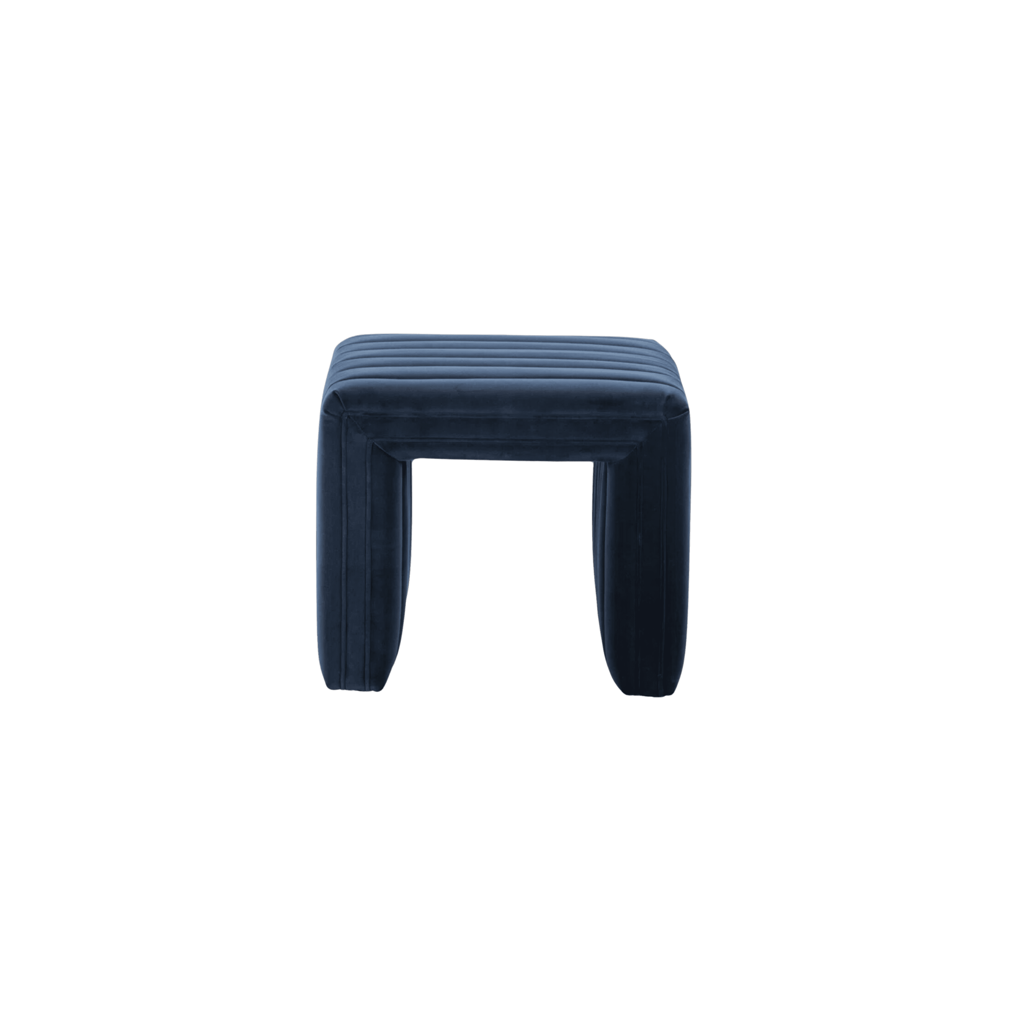 Blue Velvet Ottoman