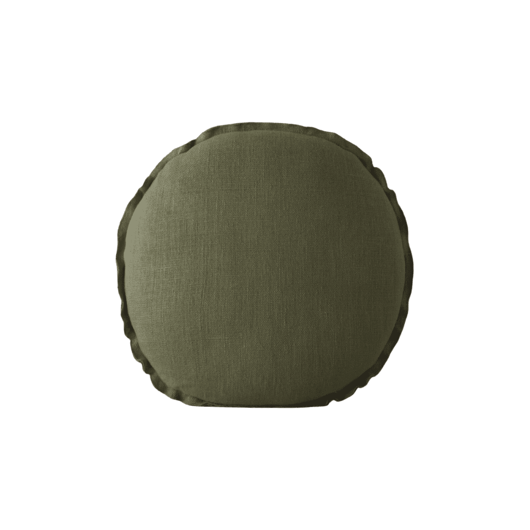 Jade Green Circle Pillow