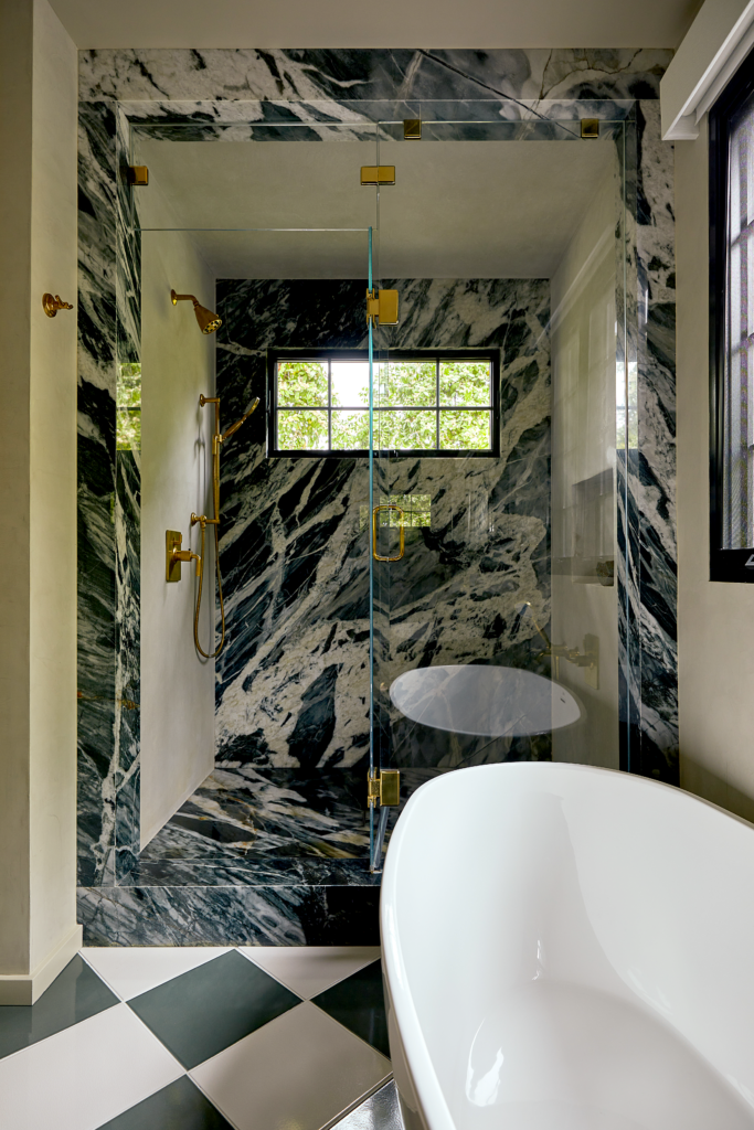 Black And White Stone Shower