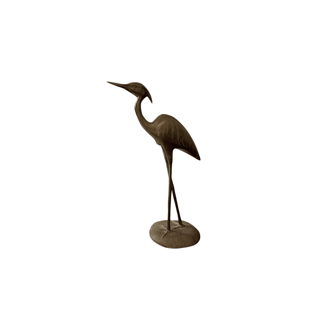 Brass Crane Statue