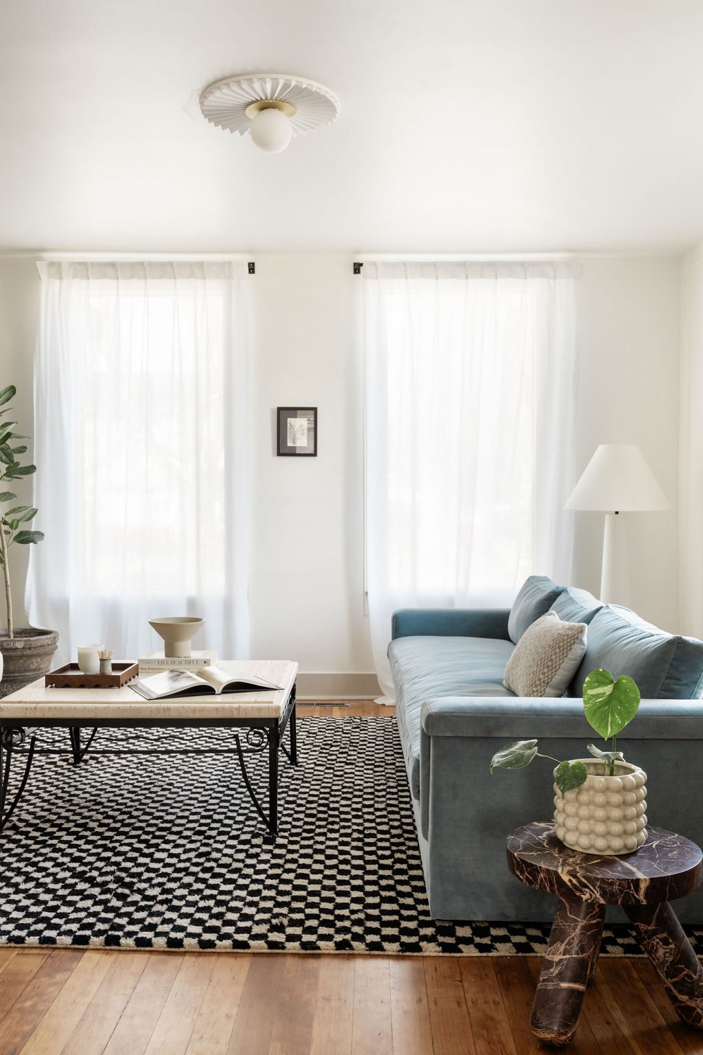 Blue Couch Living Room