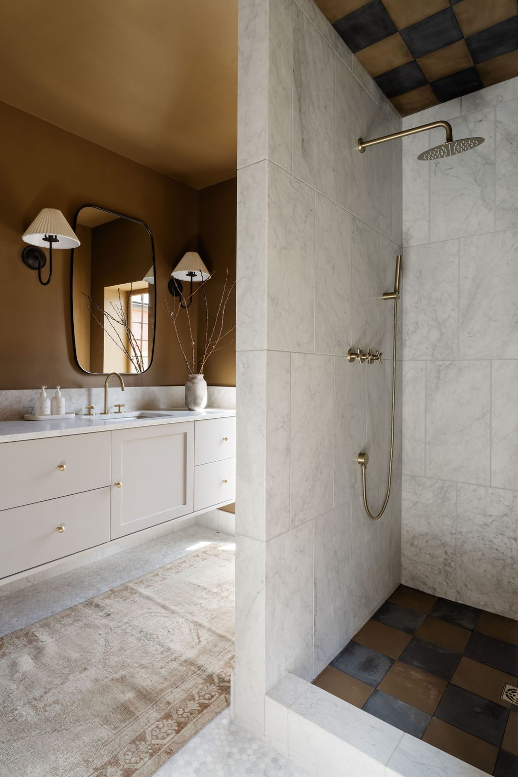 Walk-In Marble Shower