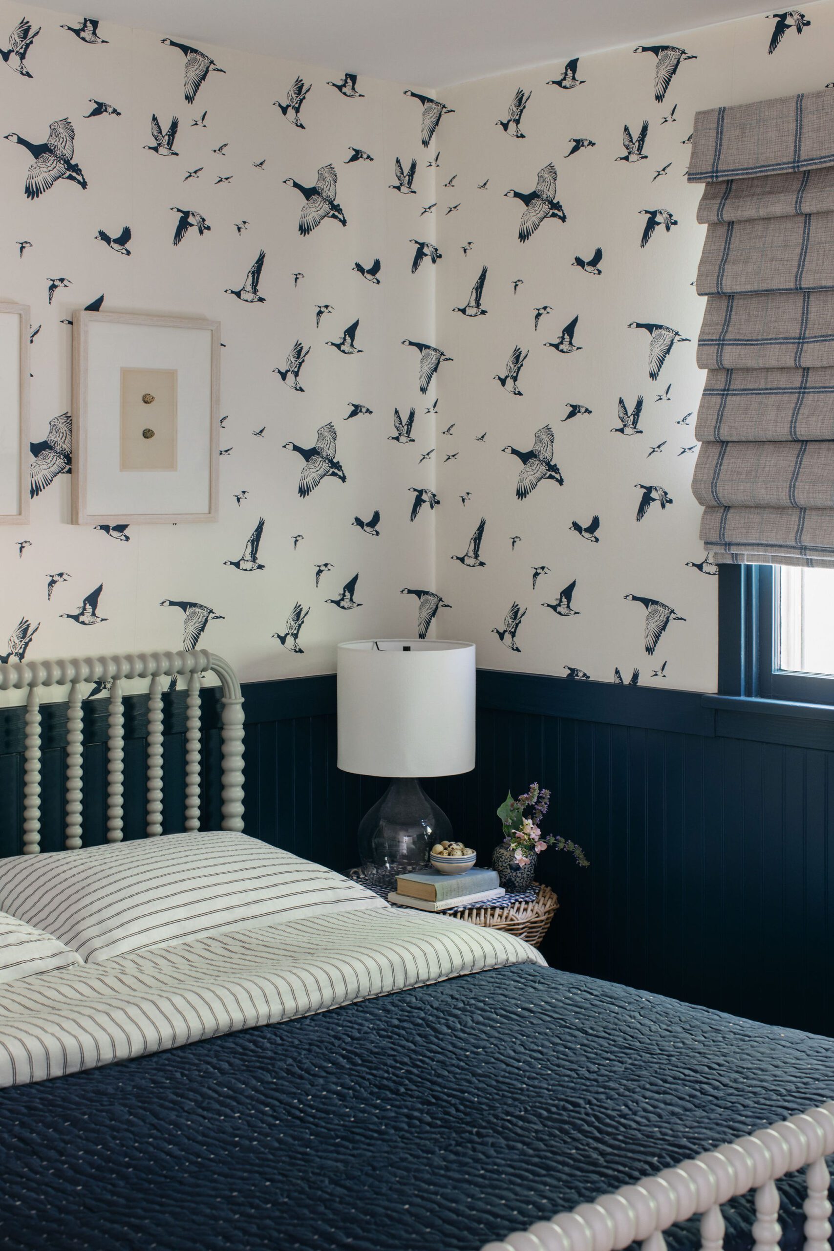 Blue Bird Wallpaper Bedside