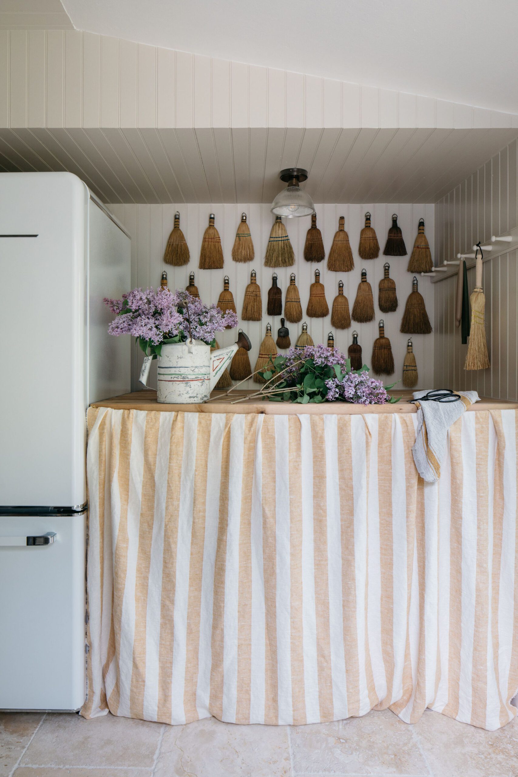 Laundry Nook with Wooden Paddles