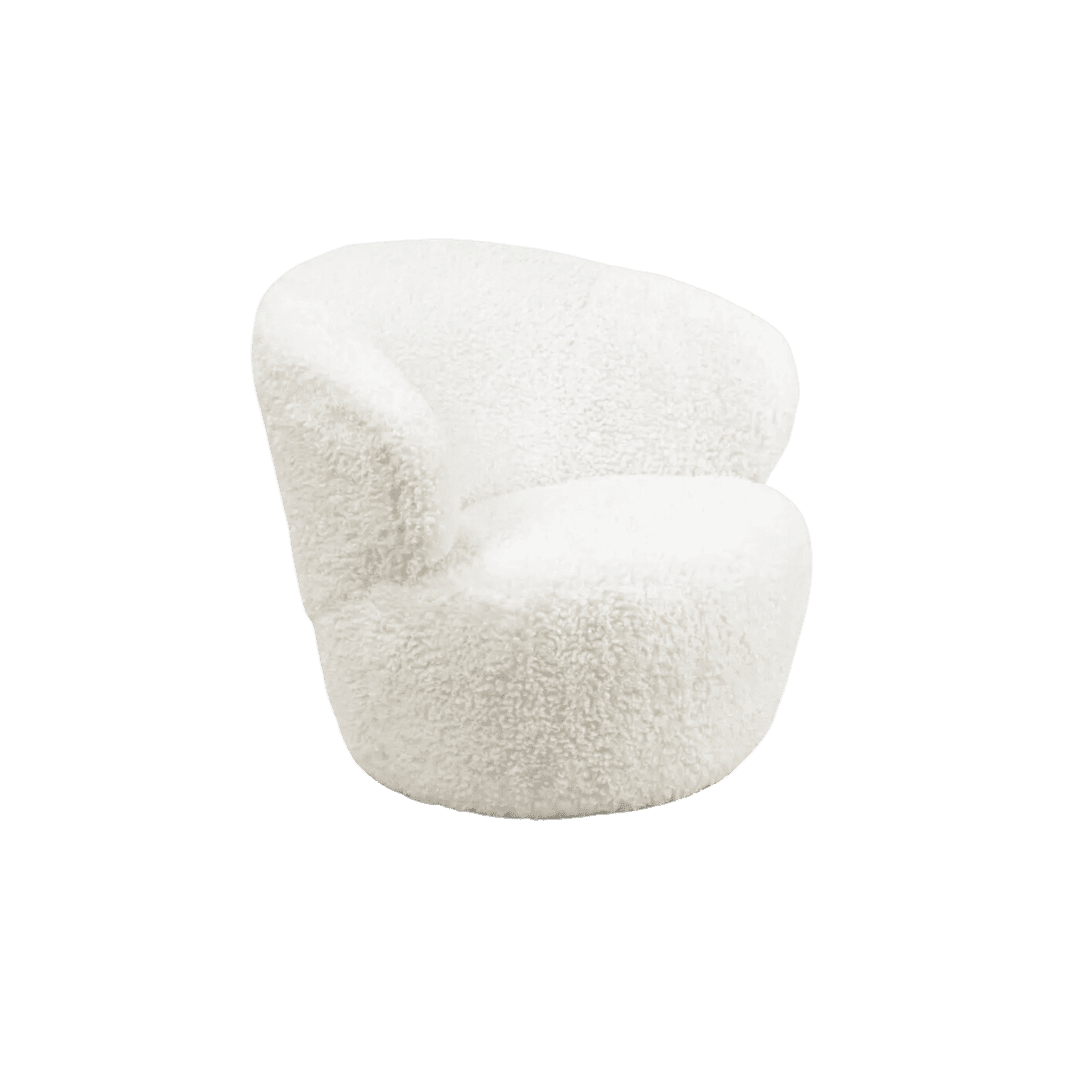 Fuzzy White Chair