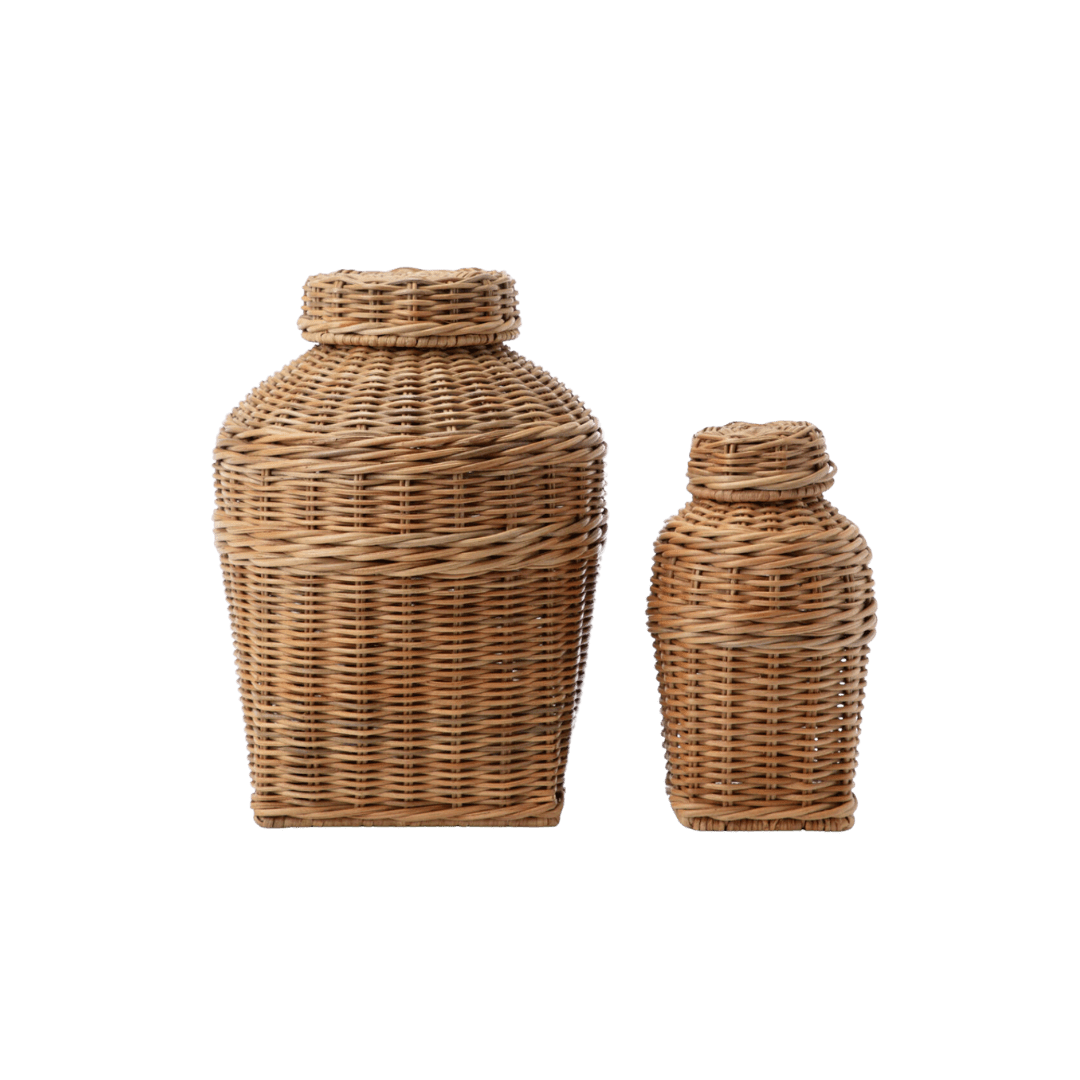 Wicker Woven Jars