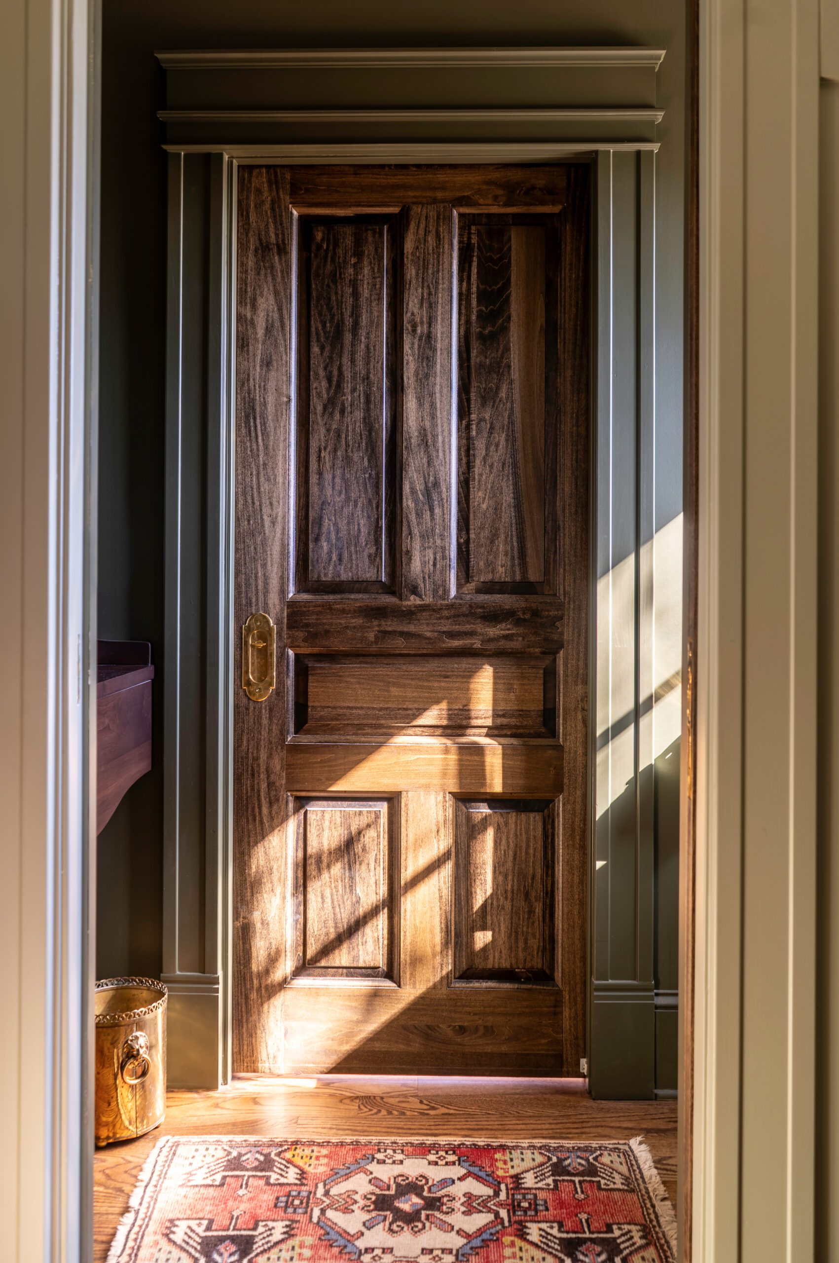 Sunlit Wooden Door