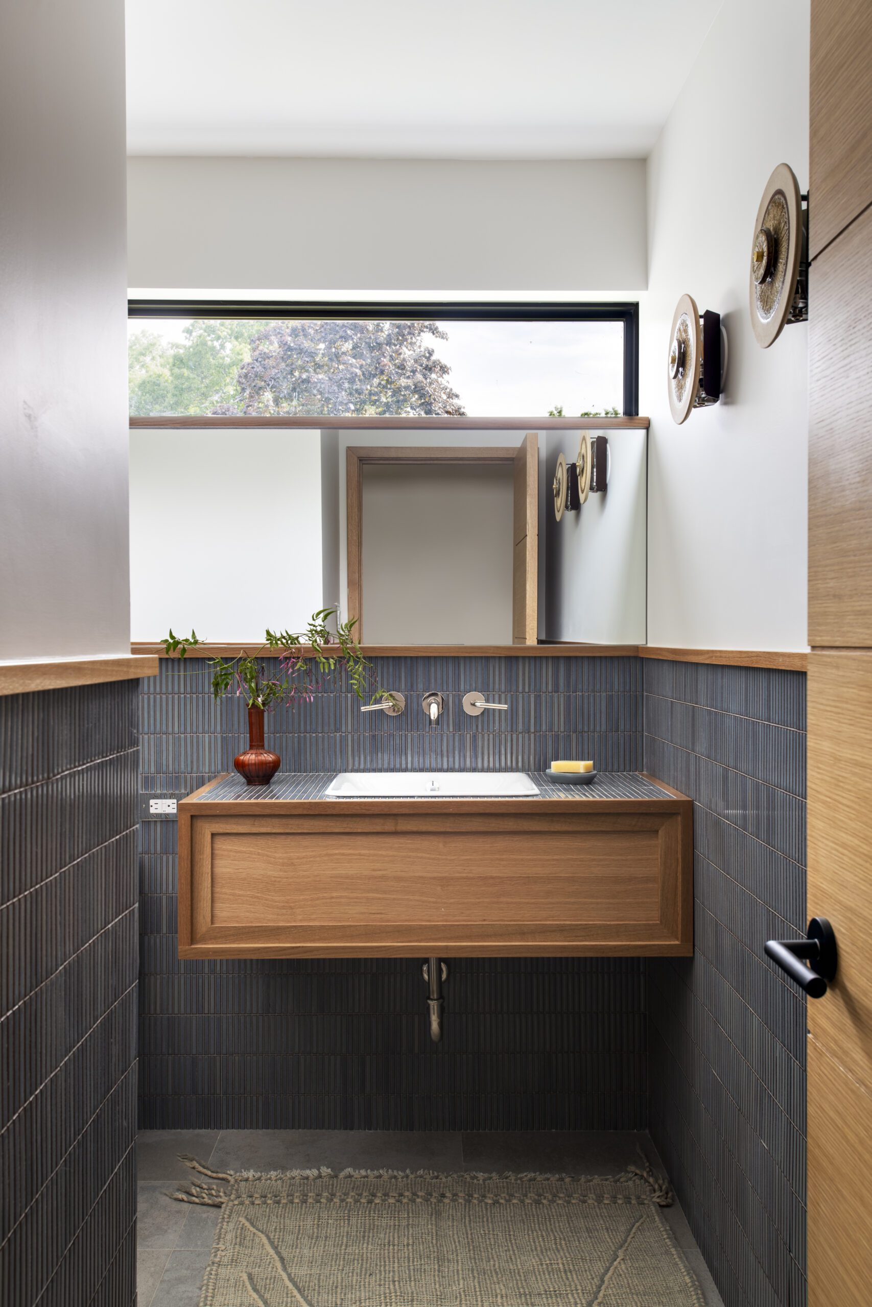 Dark Tiled Bathroom