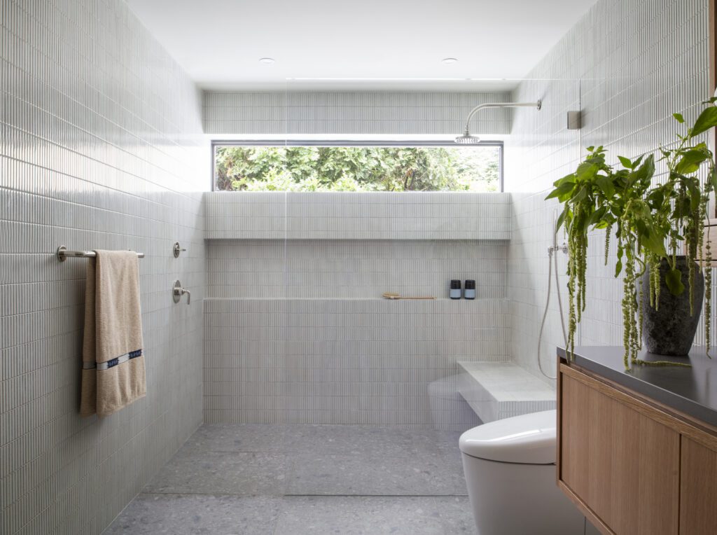 White Tiled Walk-In Shower