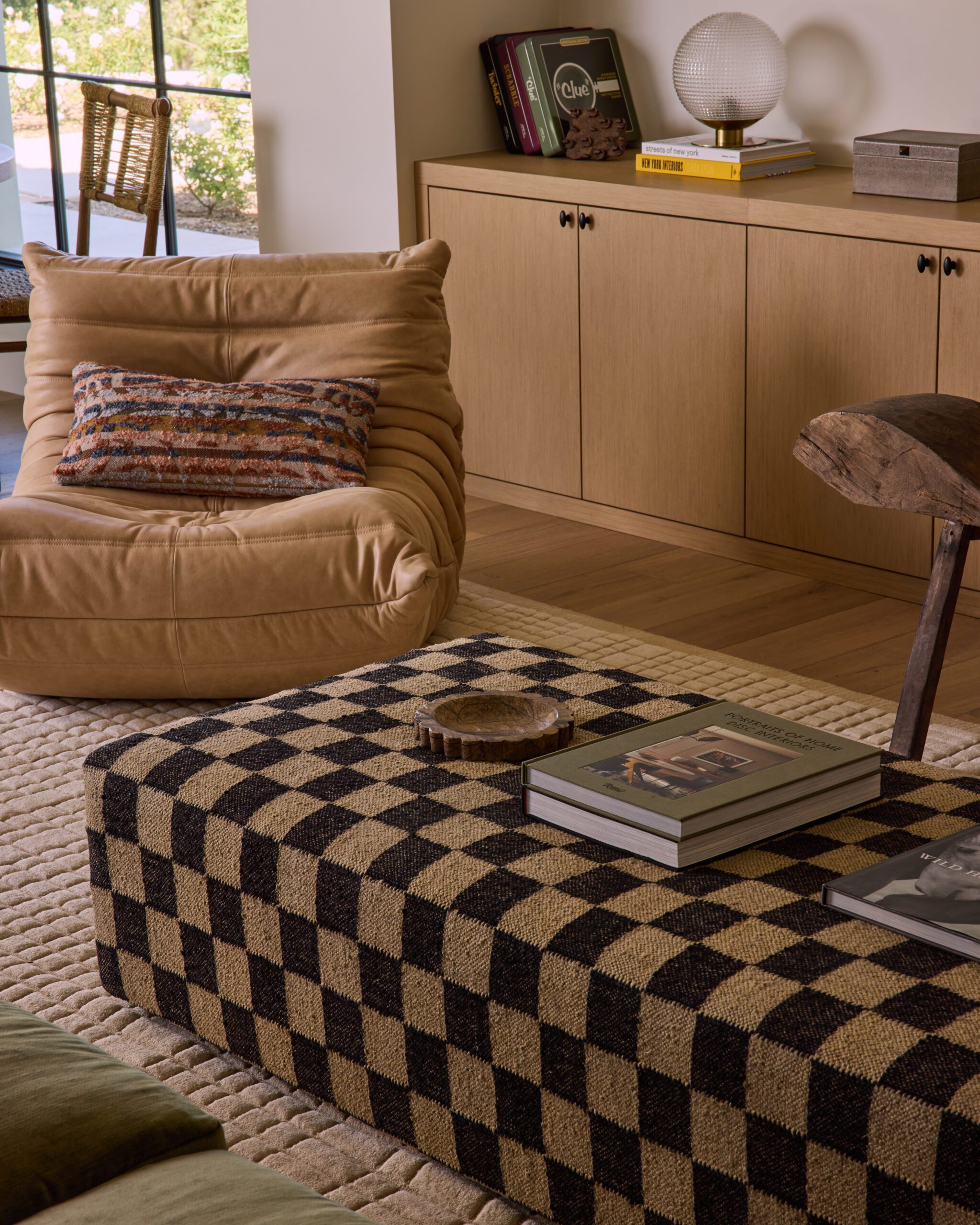 Checkered Ottoman Detailing