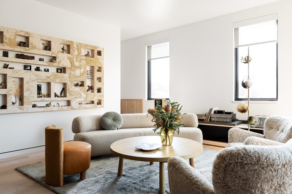 Living Room with Fuzzy Chairs