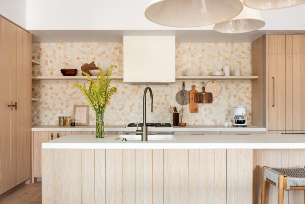 Wood Backed Kitchen Island