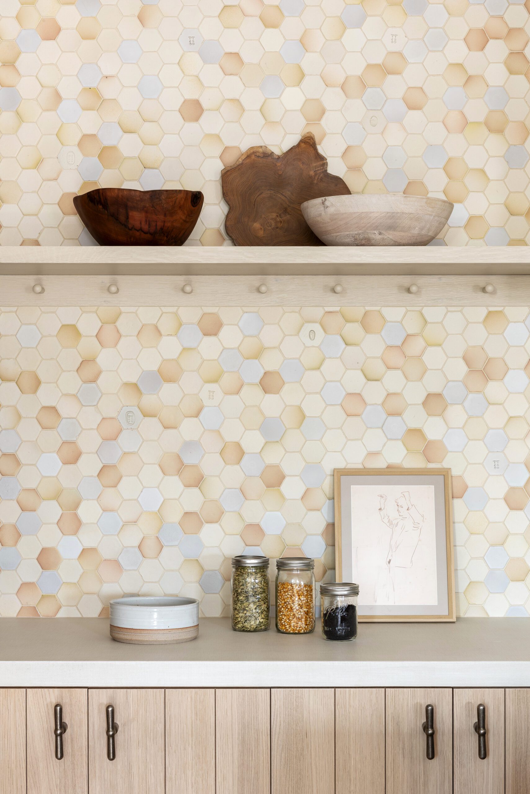 Hexagon Variated Backsplash