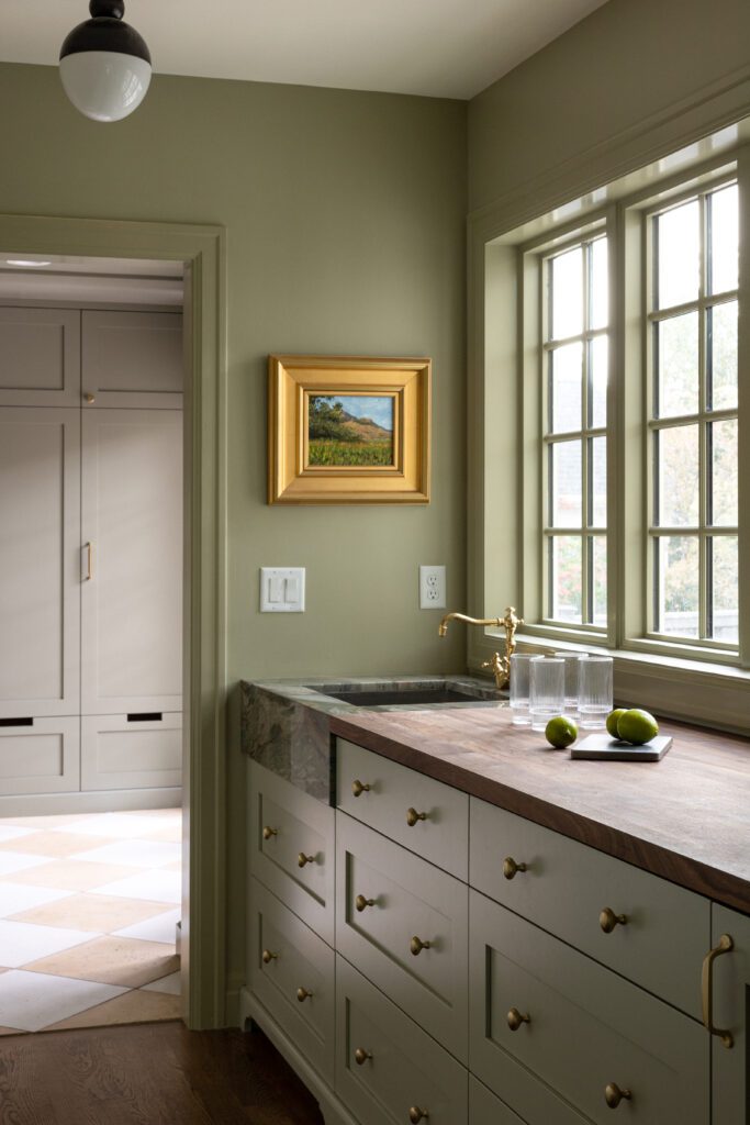 Side Pantry Vanity with Handwashing Sink