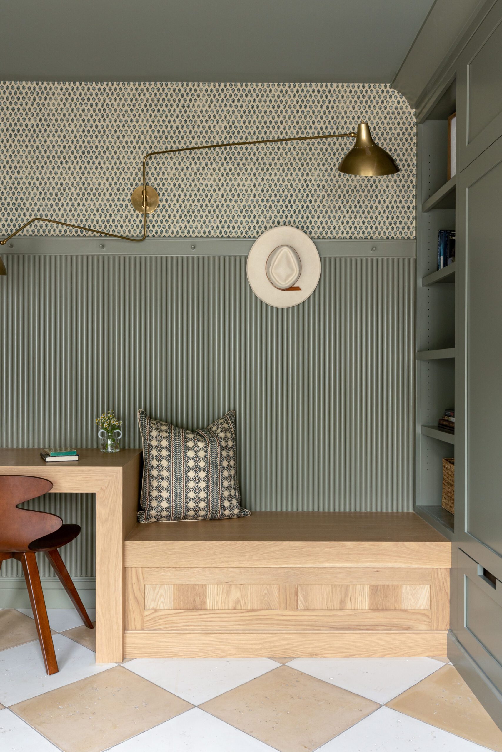 Built-In Wooden Desk/Bench