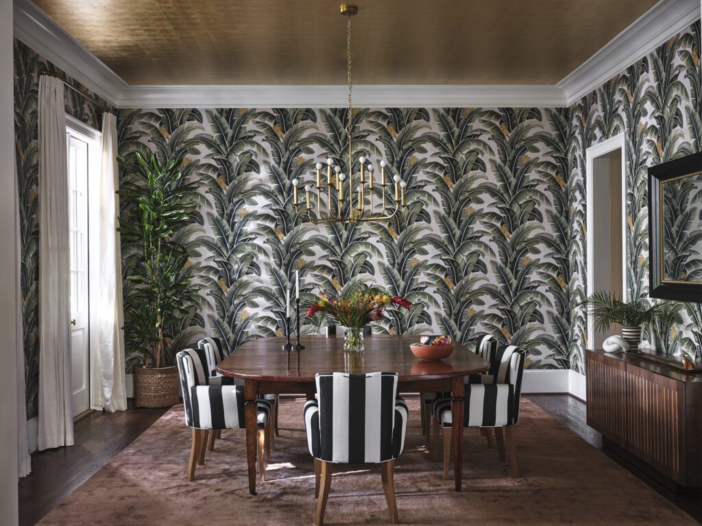 Tropical Wallpaper Dining Room