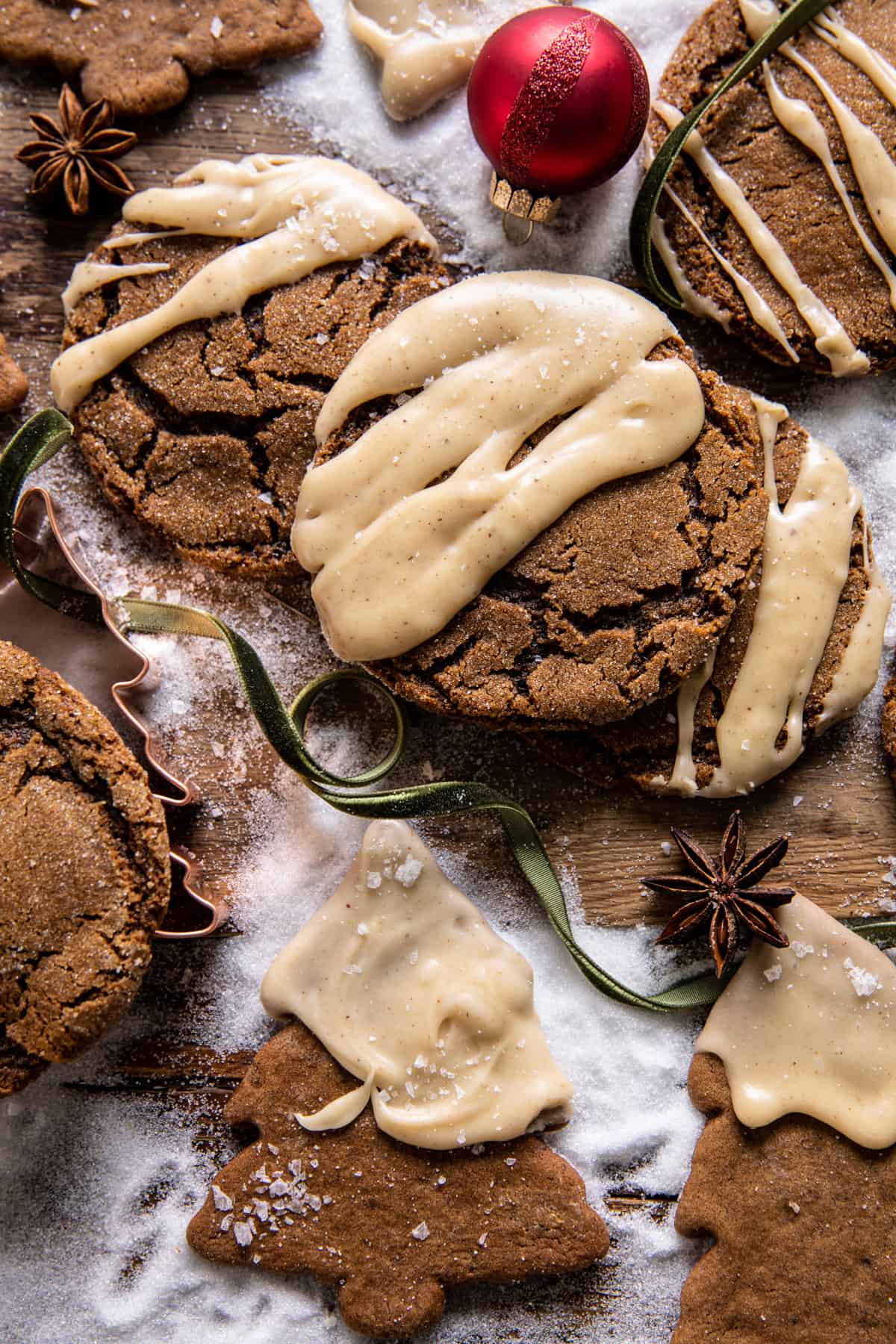 Gingerbread Latte Cookies With Brown Butter Icing