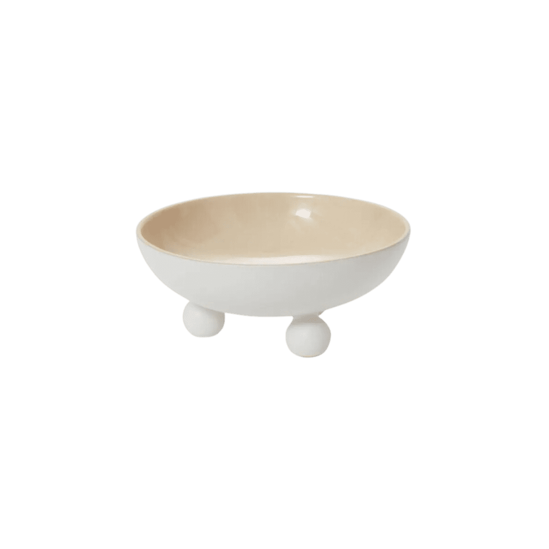 White Bulbed Bowl