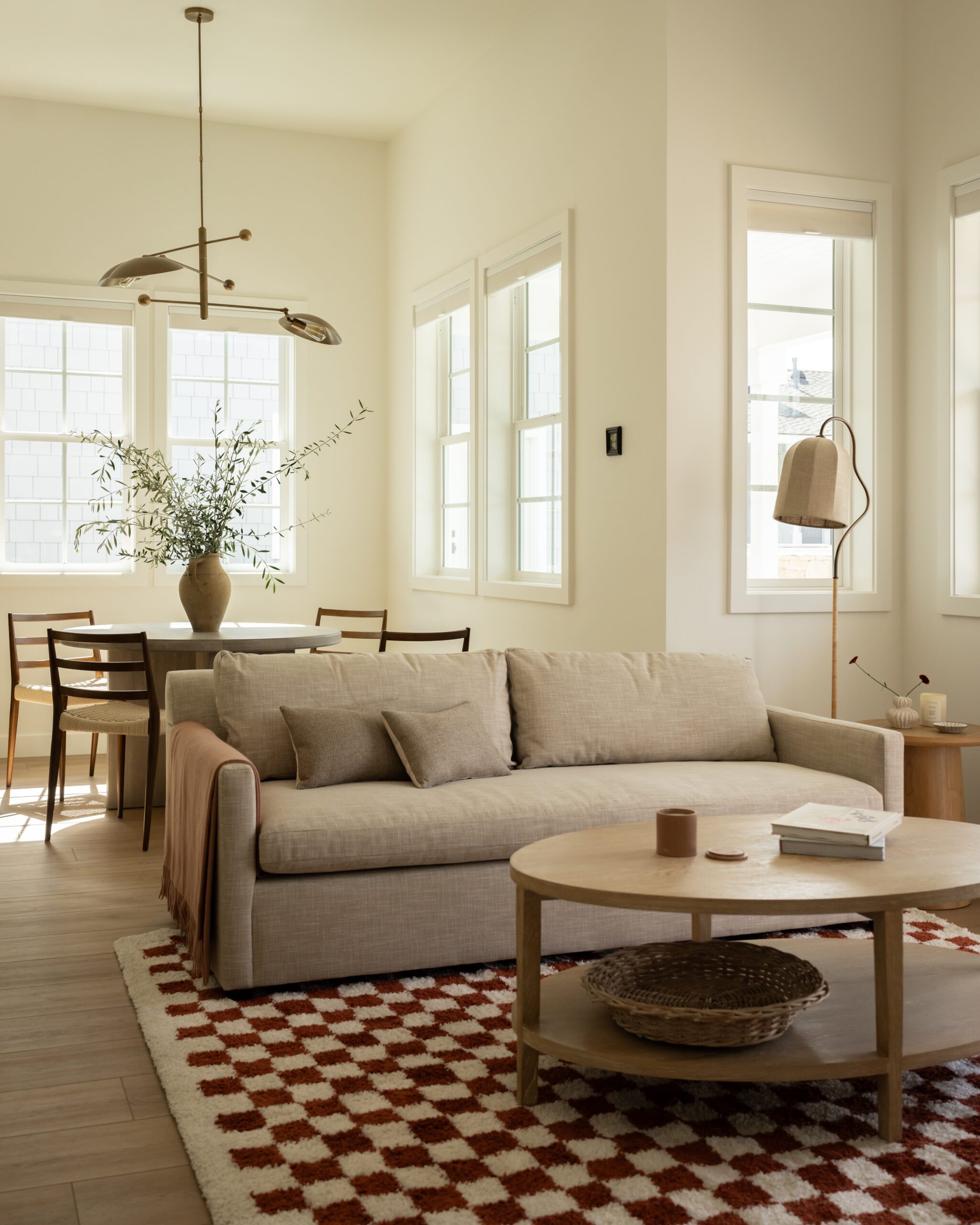 Checkered Living Room Rug