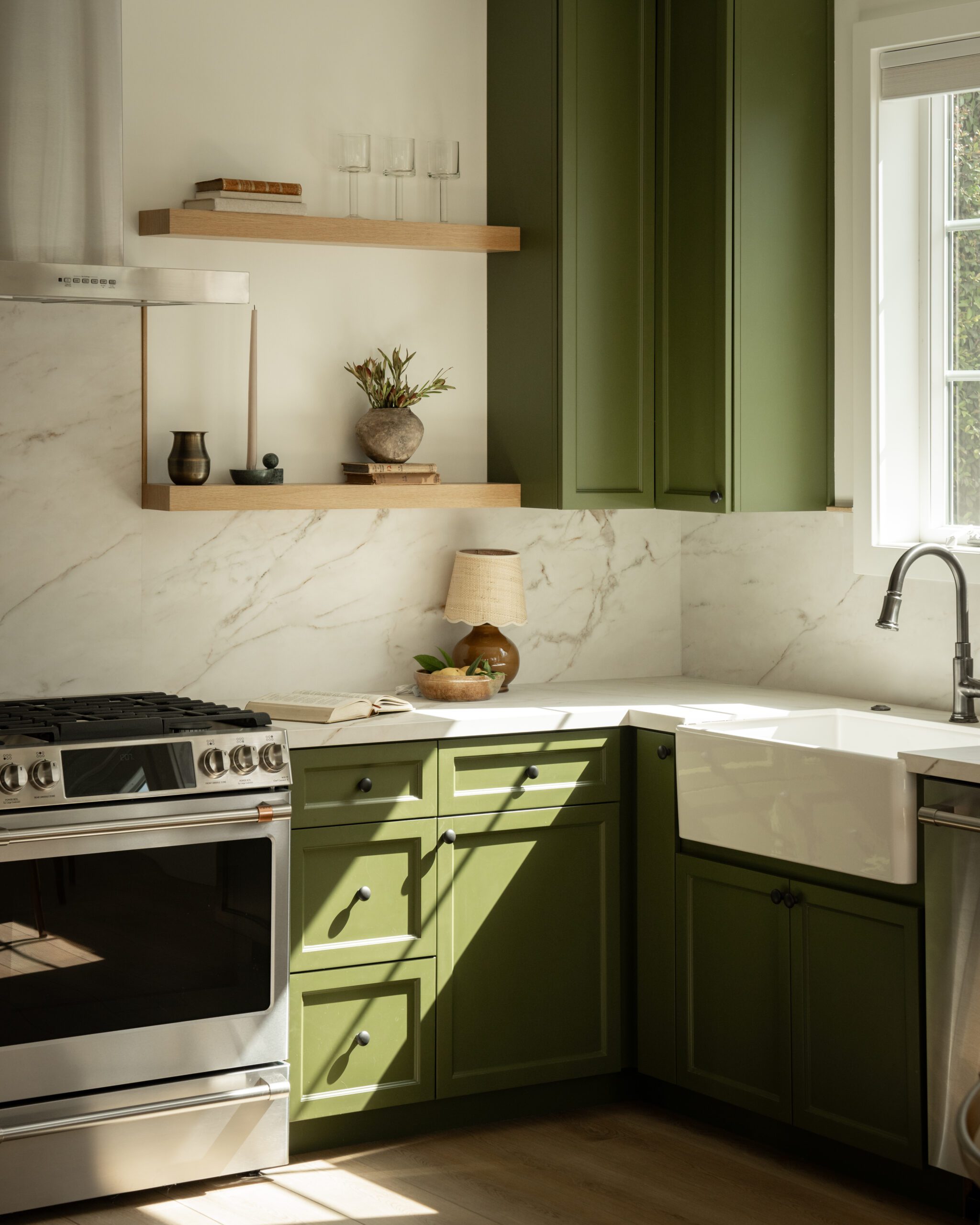 Sunlit Kitchen Shelving