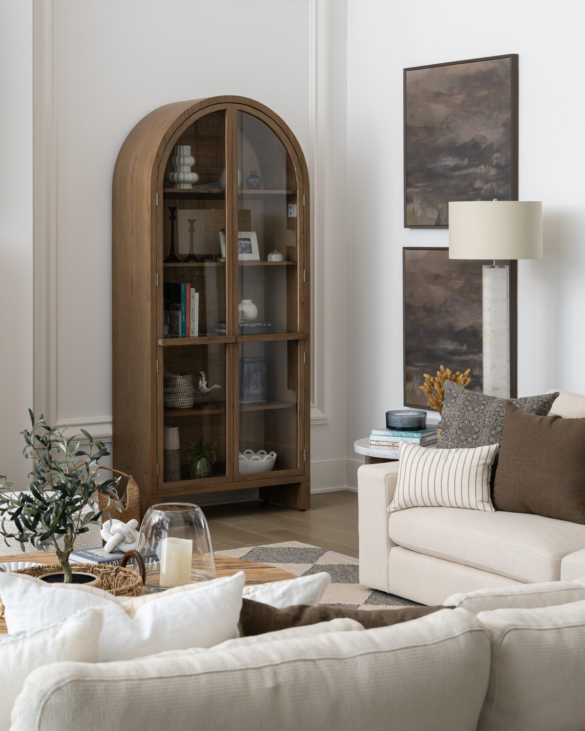 Living Room Arched Cabinet