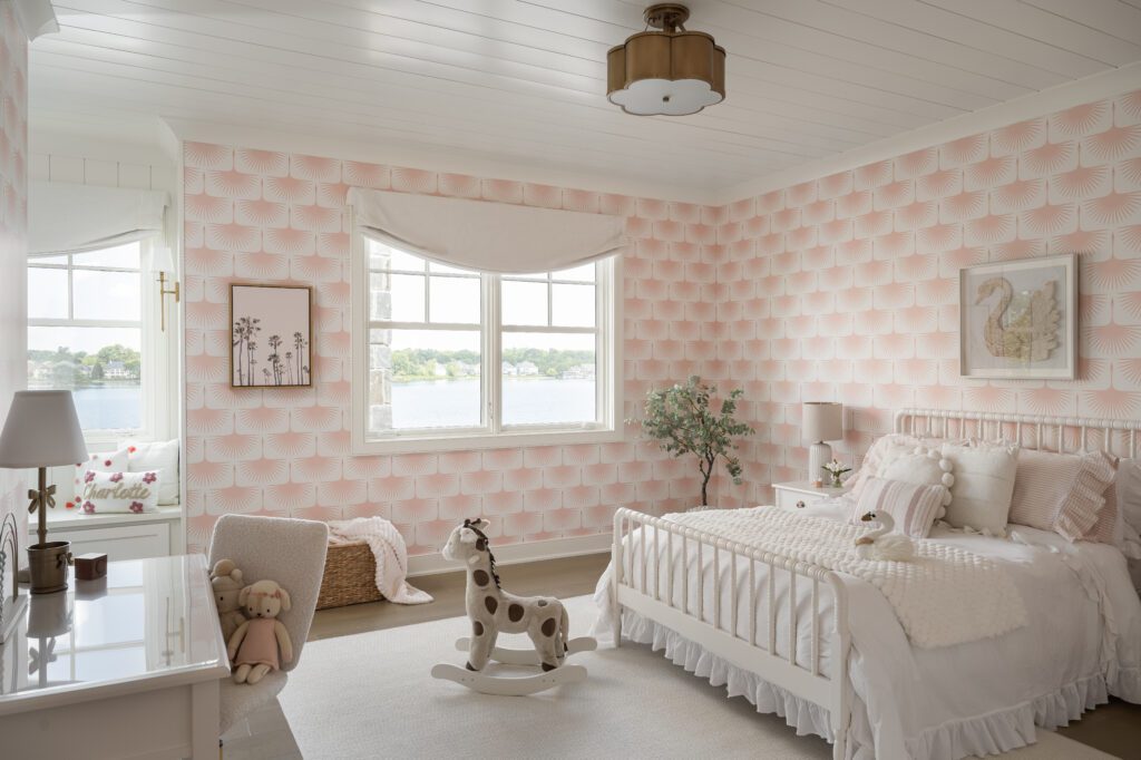 Pink Wallpapered Children's Room