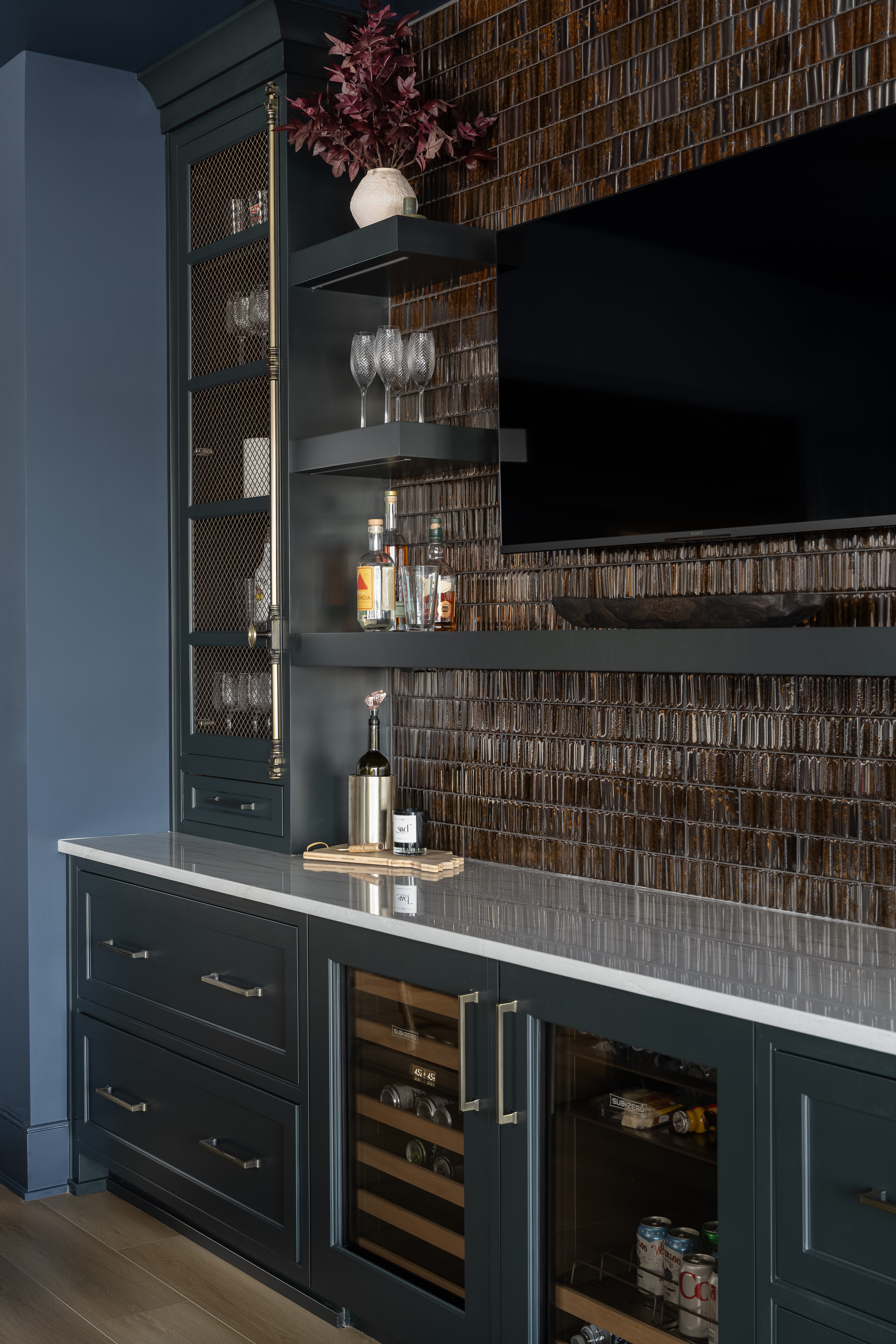 Tiled Backsplash Bar