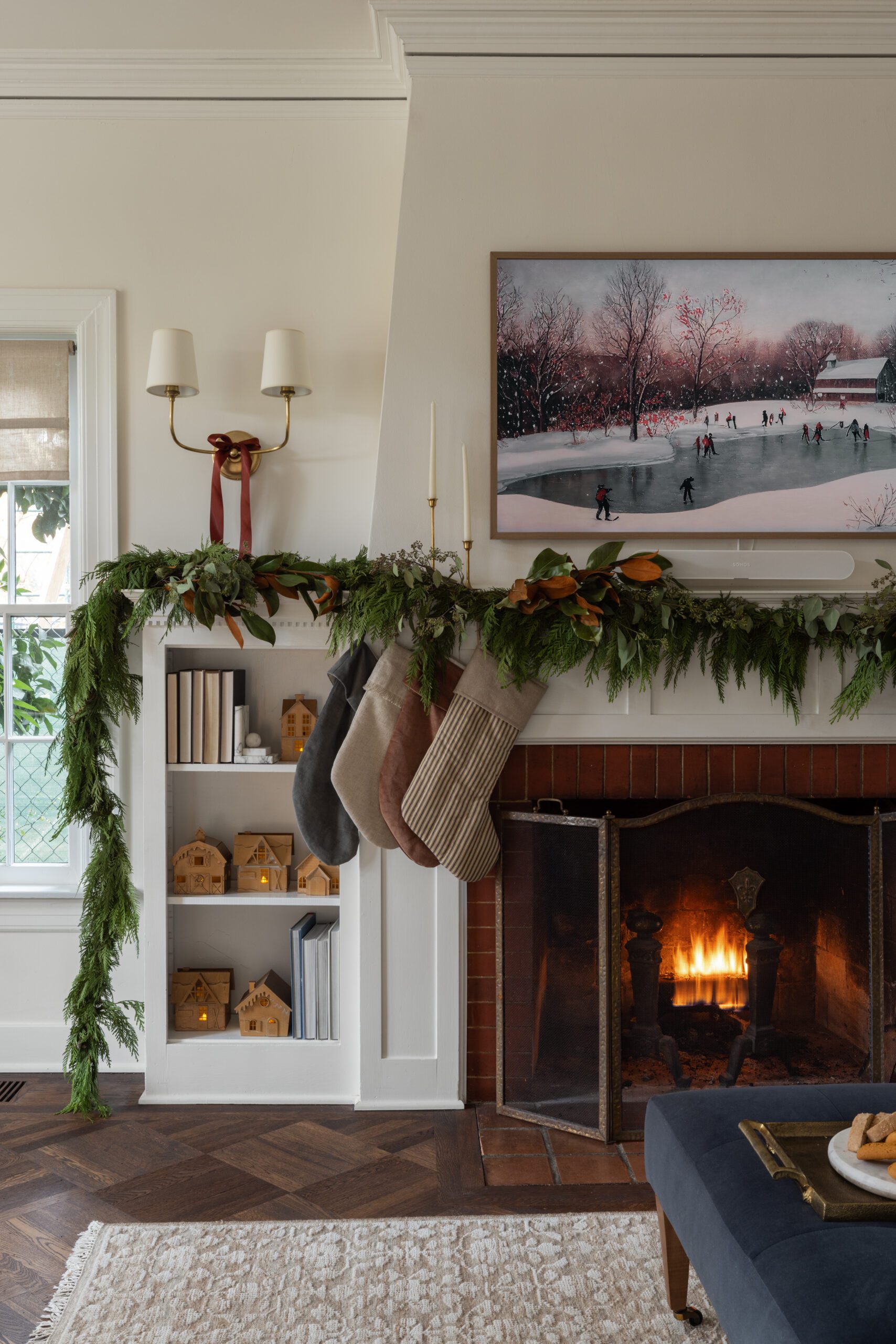 Fireplace Hung with Stockings
