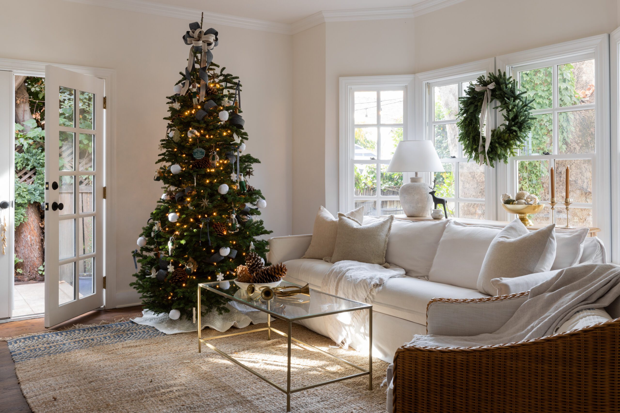 Christmas Tree and Couch Setup