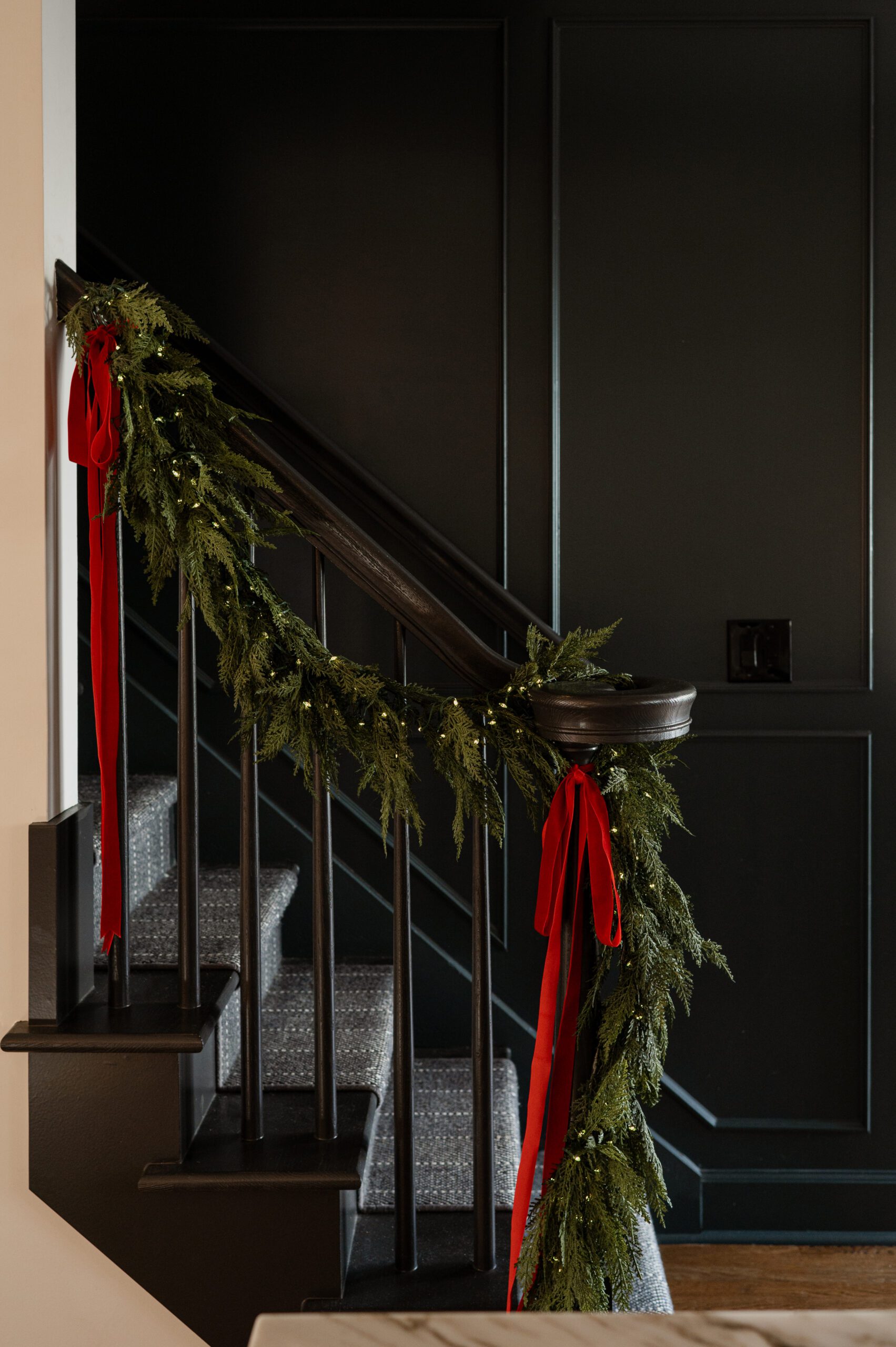 Bright Garland with Red Ribbon