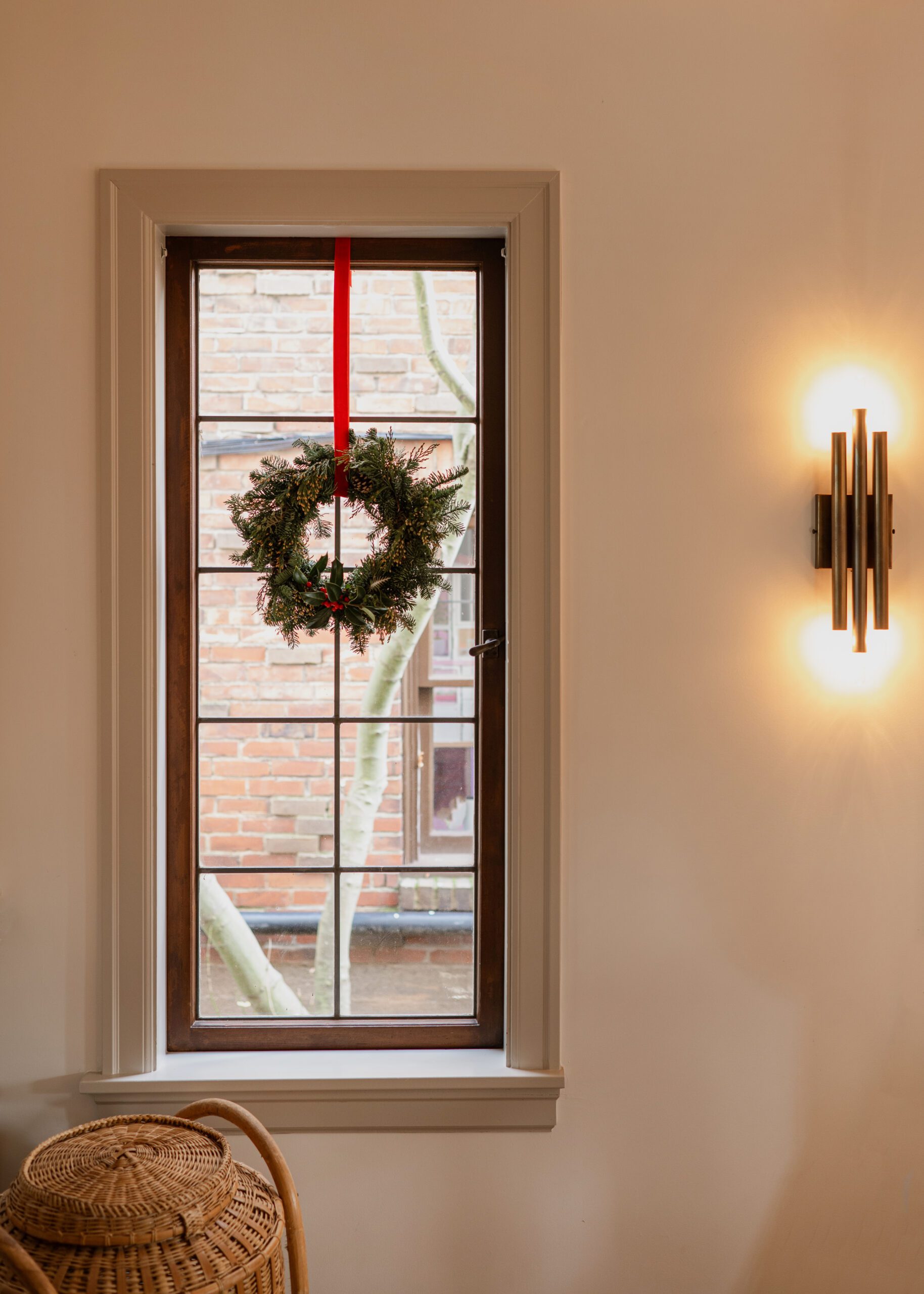 Window and Hanging Wreath