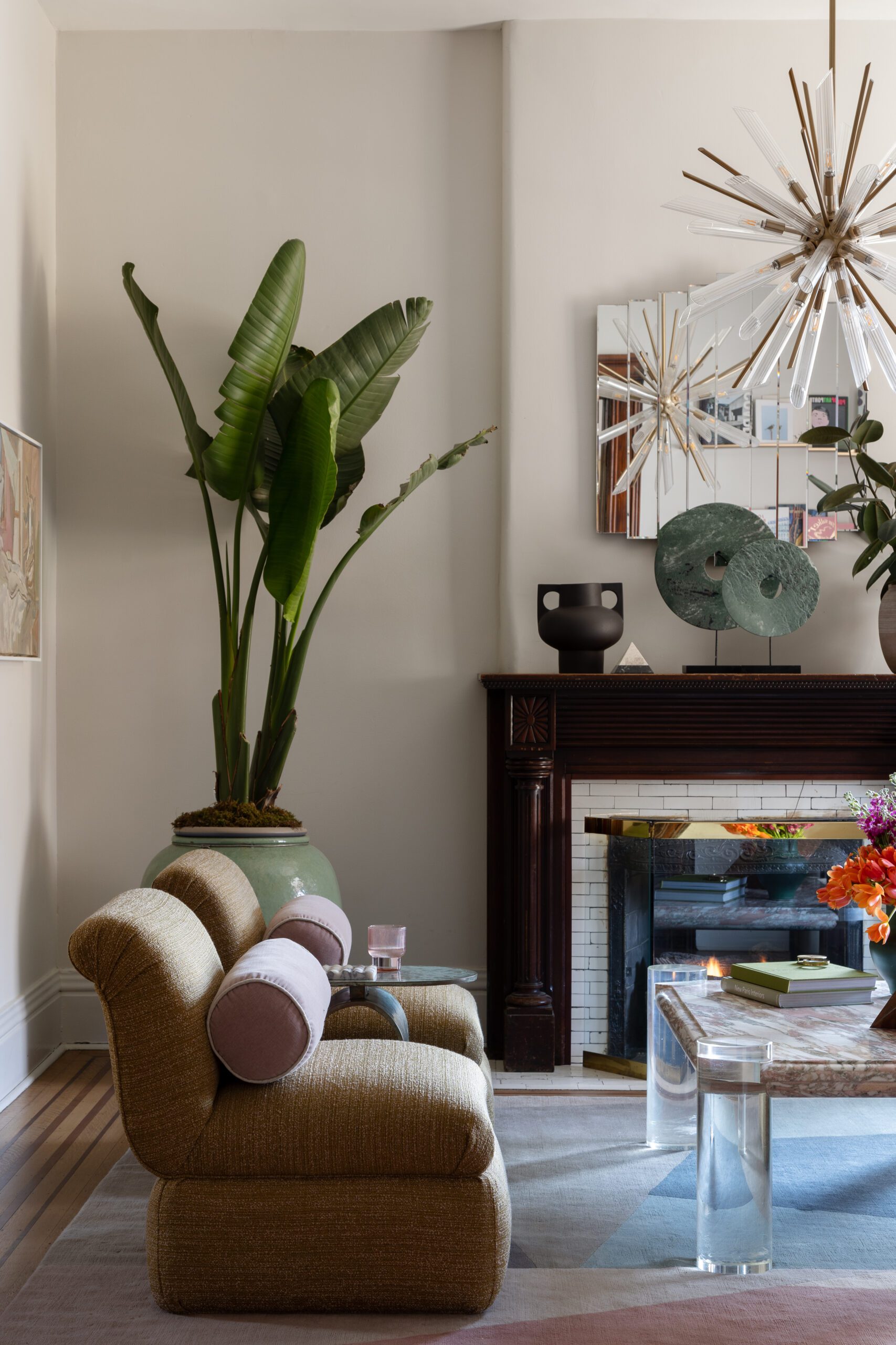 Conversation Space in Front of Fireplace