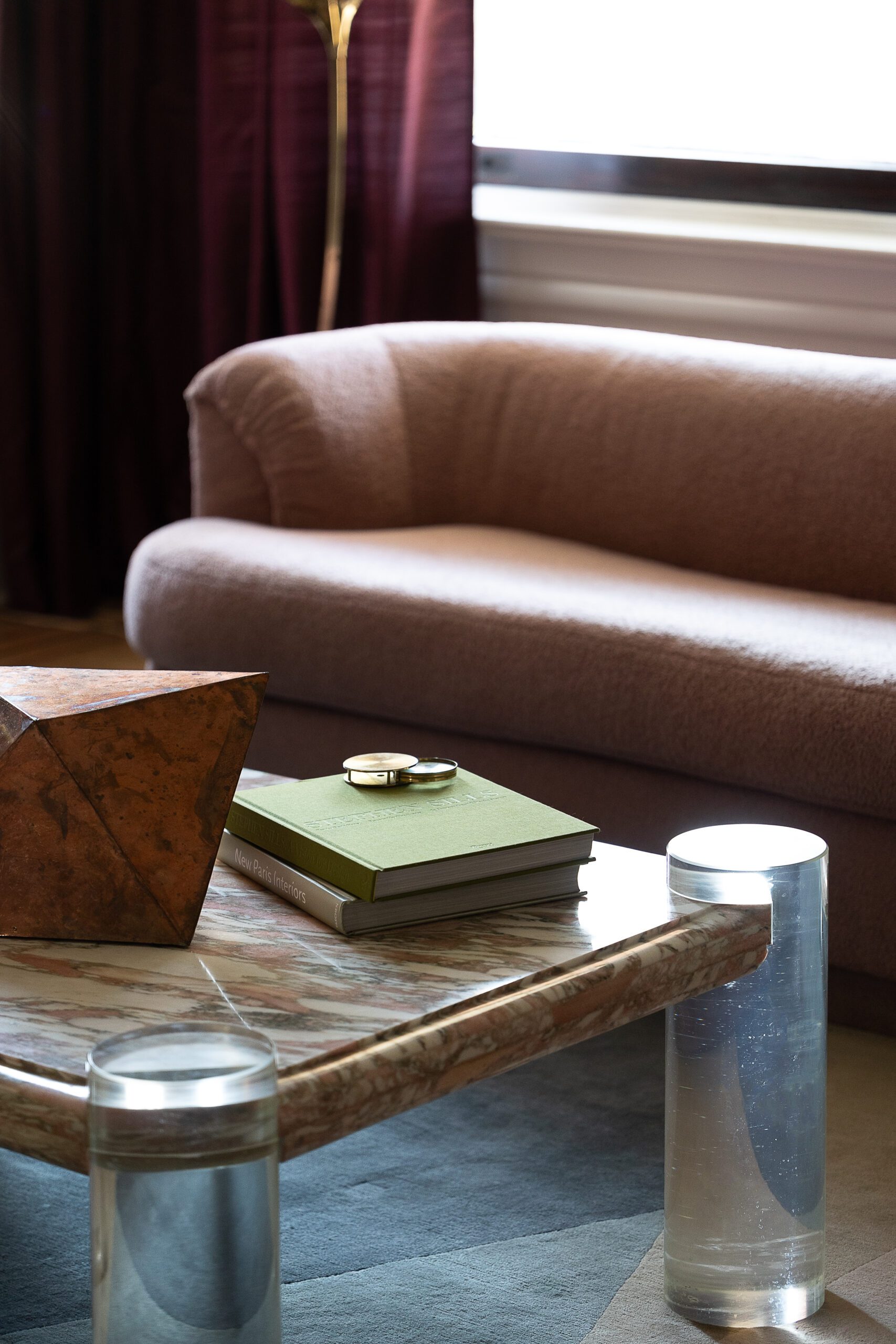 Stone and Glass Table Detailing