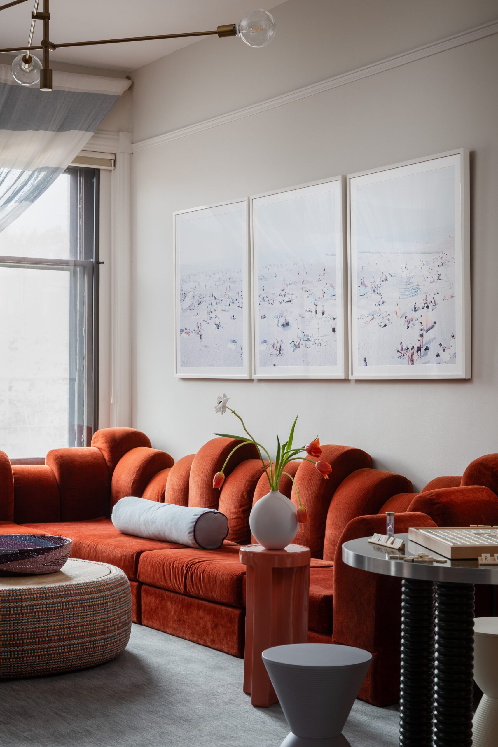 Variating Orange Sofa